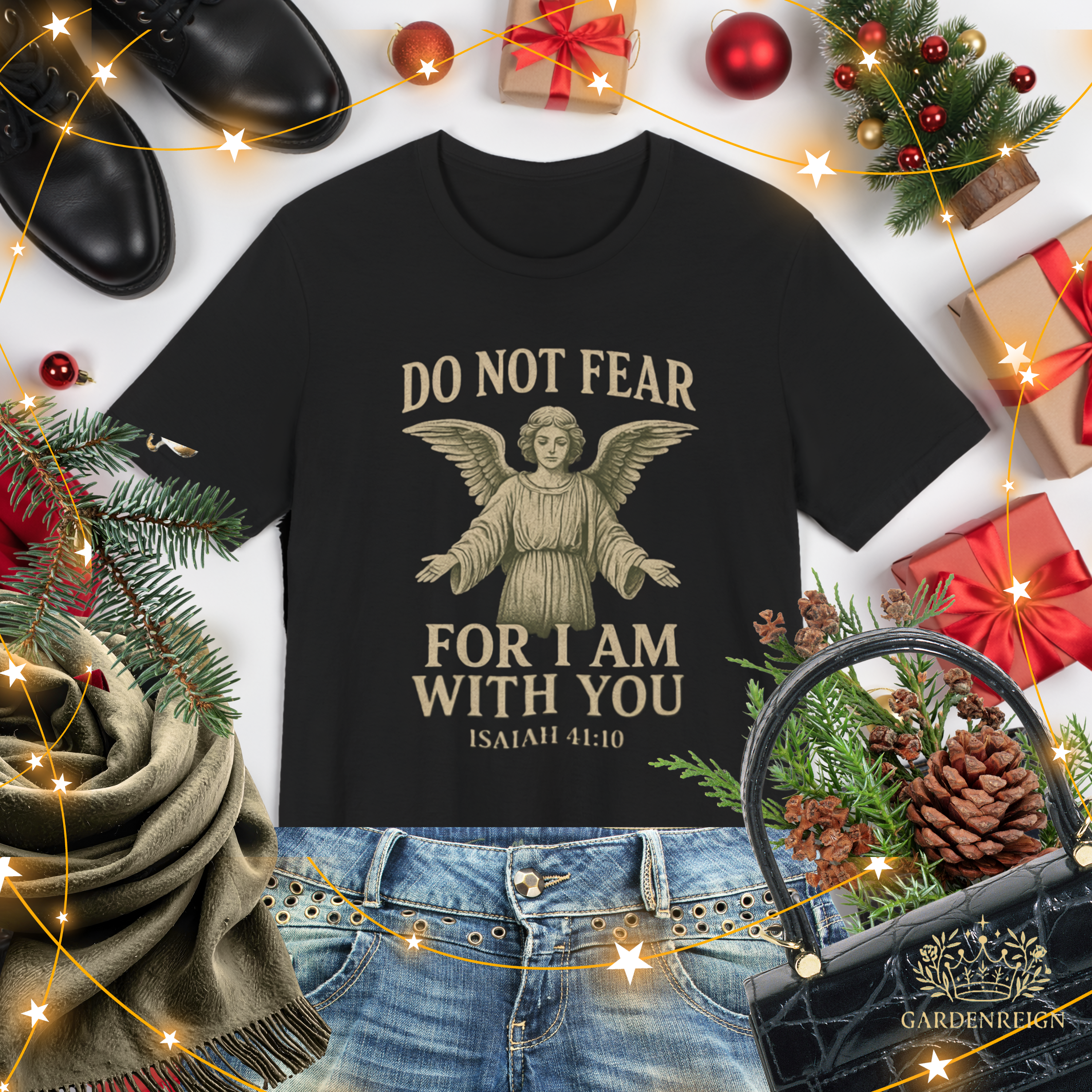 Vintage Angel Scripture Shirt /Isaiah 41:10 “Do Not Fear” / Christian Comfort Tee /Faith Over Fear Shirt / Antique Biblical Art Tee product thumbnail image Vintage Angel Scripture Shirt /Isaiah 41:10 “Do Not Fear” / Christian Comfort Tee /Faith Over Fear Shirt / Antique Biblical Art Tee product thumbnail image
