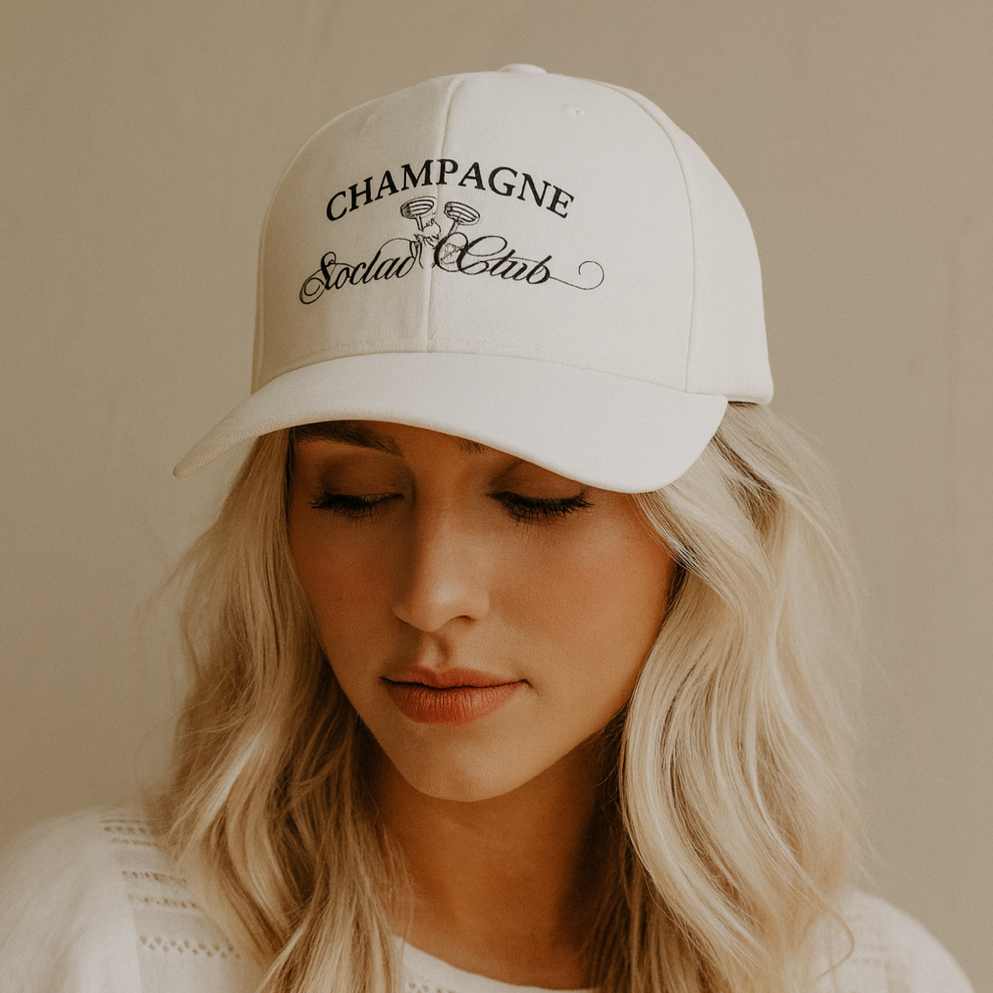 Champagne Social Club Trucker Hat — Bachelorette &amp; Girls’ Weekend Embroidered Cap, Champagne Social Club Hat – Stylish Bachelorette &amp; Girls’ Trip Embroidered Cap