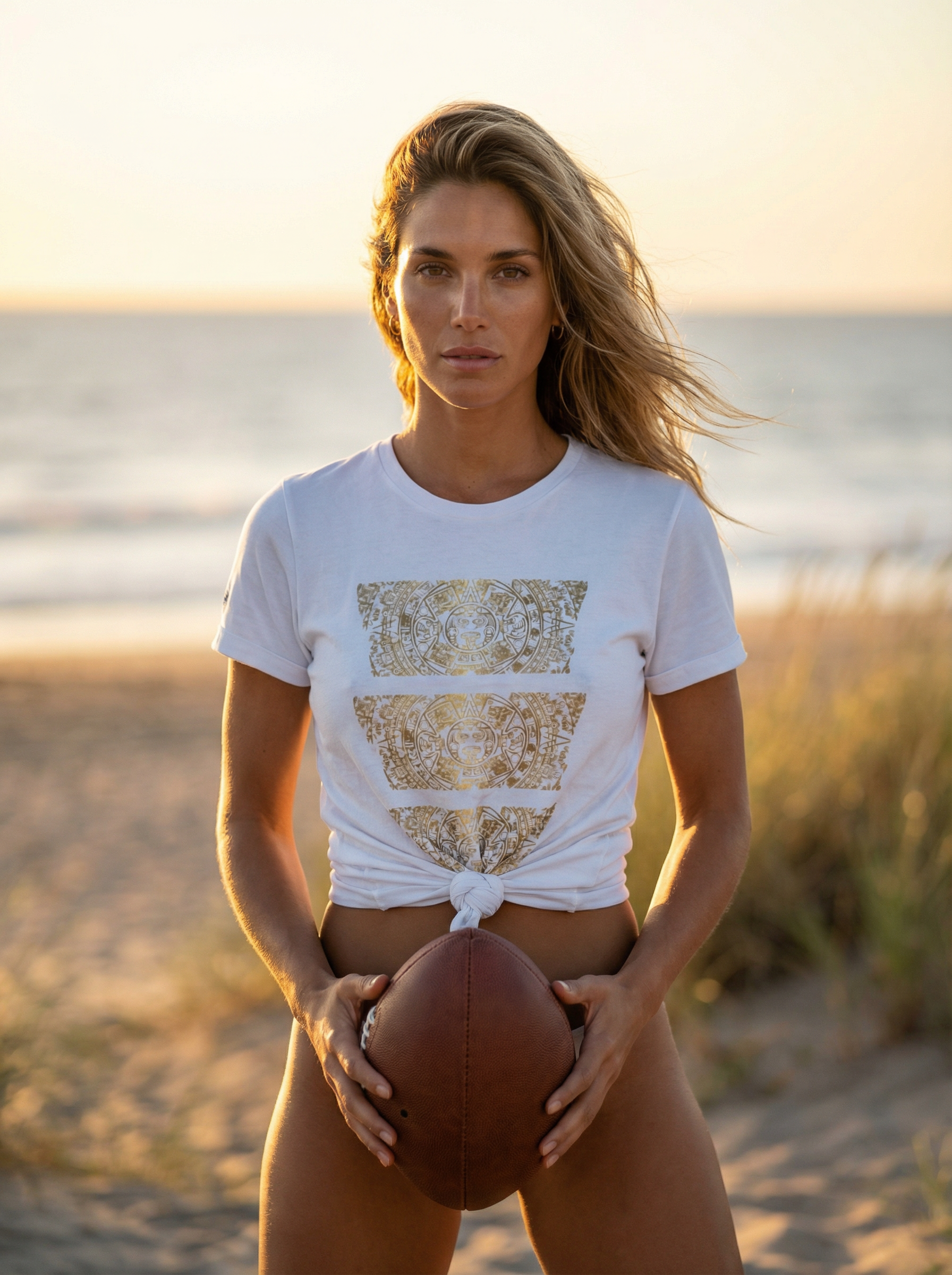 Boho Gold Aztec Pattern T-Shirt — 'Boho Zen' Graphic Tee