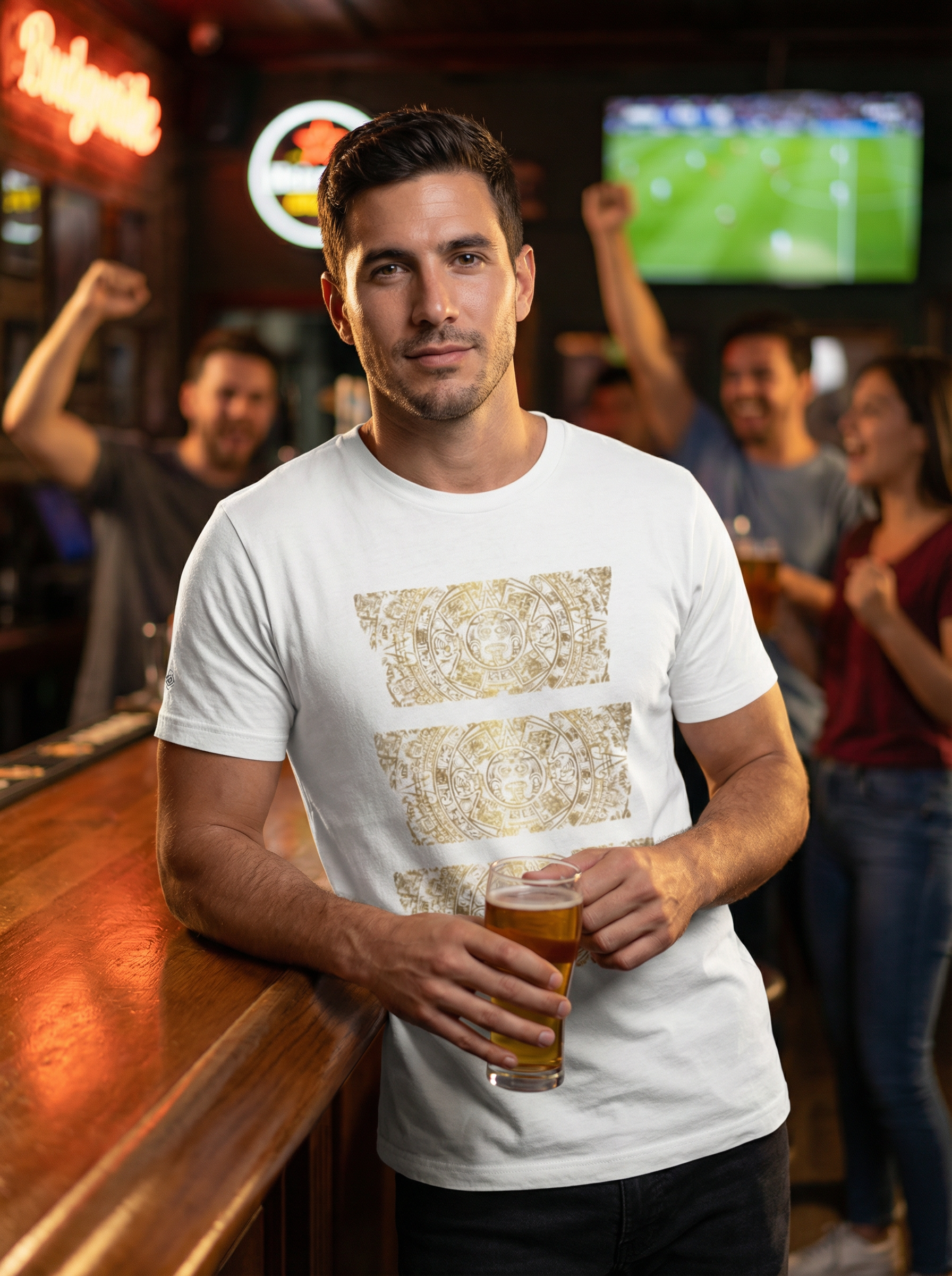 Boho Gold Aztec Pattern T-Shirt — 'Boho Zen' Graphic Tee product thumbnail image Boho Gold Aztec Pattern T-Shirt — 'Boho Zen' Graphic Tee product thumbnail image