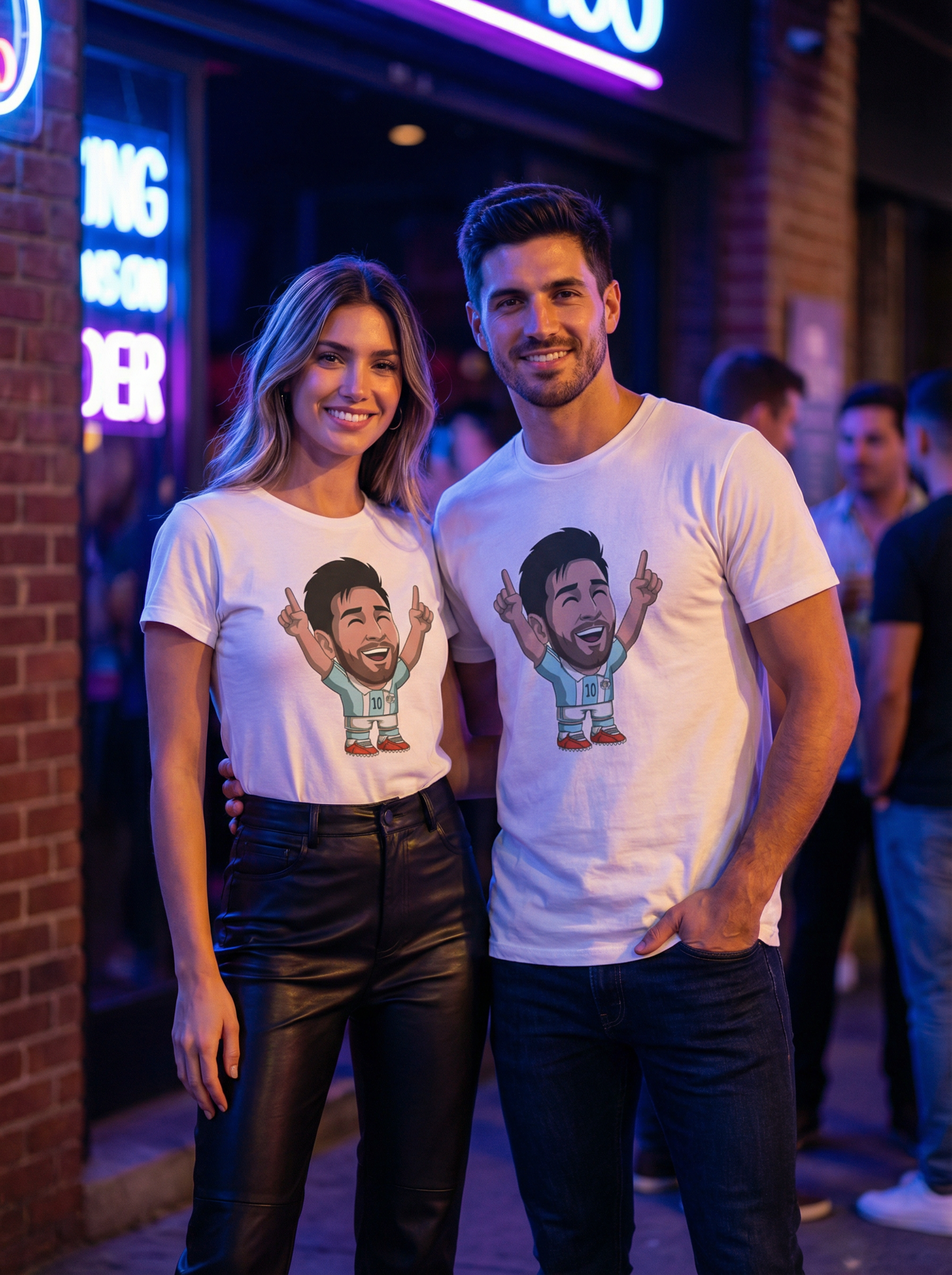 Soccer Fans Tee — "Cheering, Enjoying a Goal" Graphic product thumbnail image