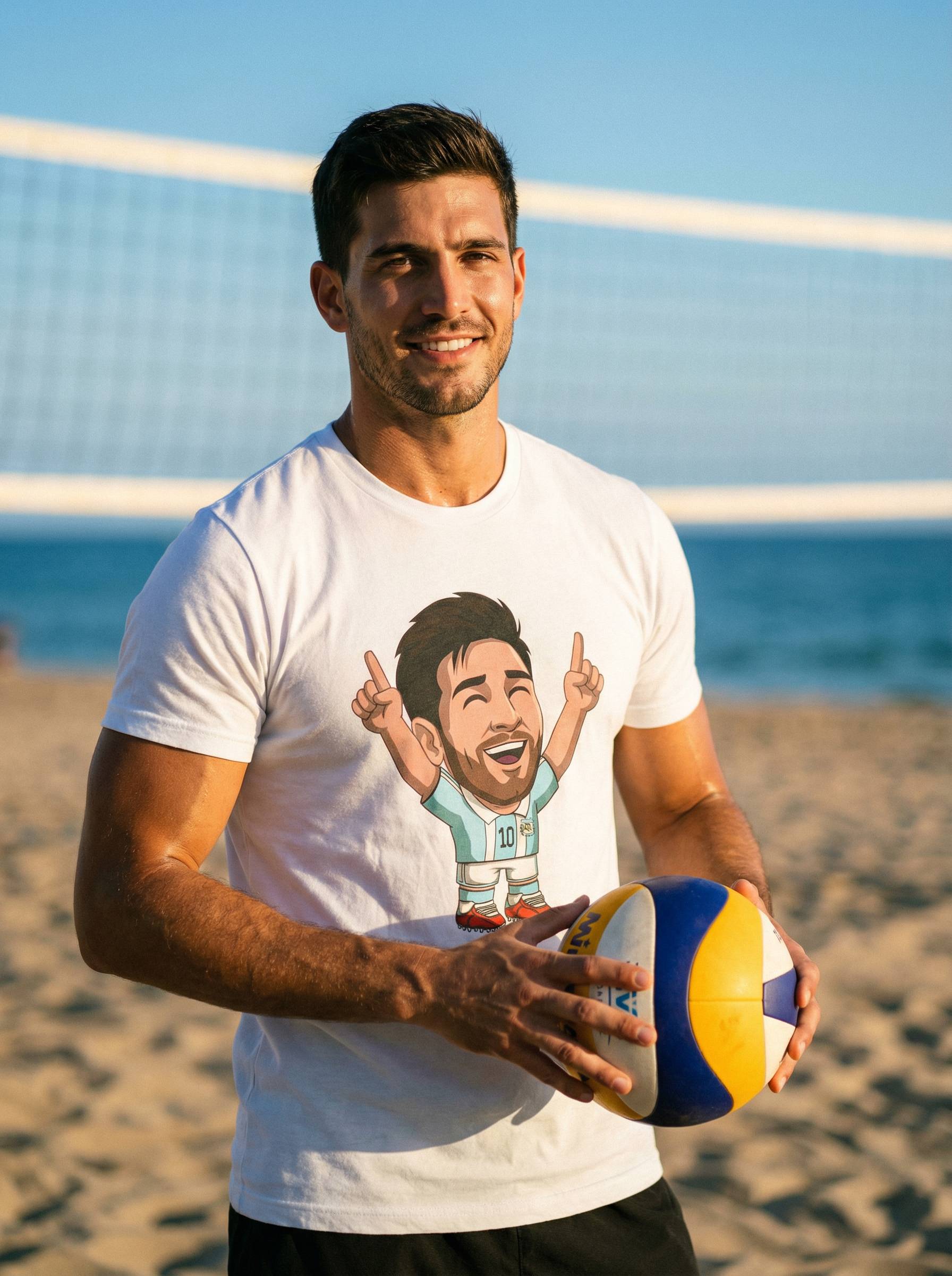 Soccer Fans Tee — "Cheering, Enjoying a Goal" Graphic product thumbnail image Soccer Fans Tee — "Cheering, Enjoying a Goal" Graphic product thumbnail image