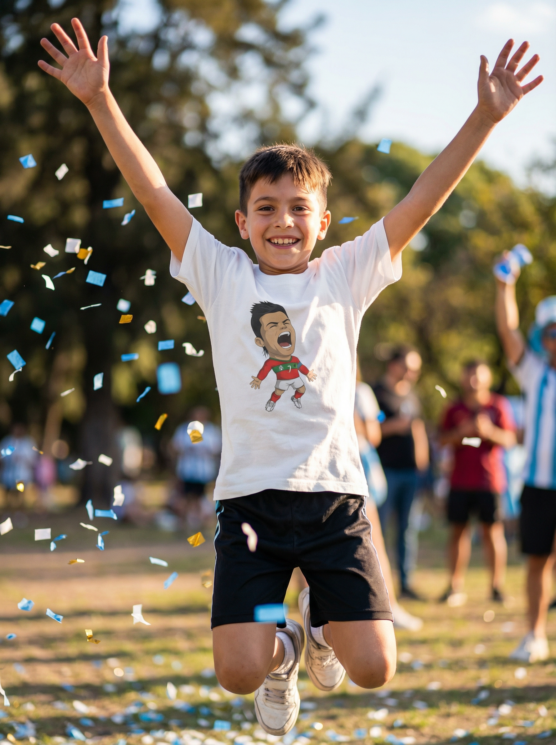 Kristio Arroganto Kids T-Shirt — Cartoon Football Streetwear Tee product thumbnail image Kristio Arroganto Kids T-Shirt — Cartoon Football Streetwear Tee product thumbnail image