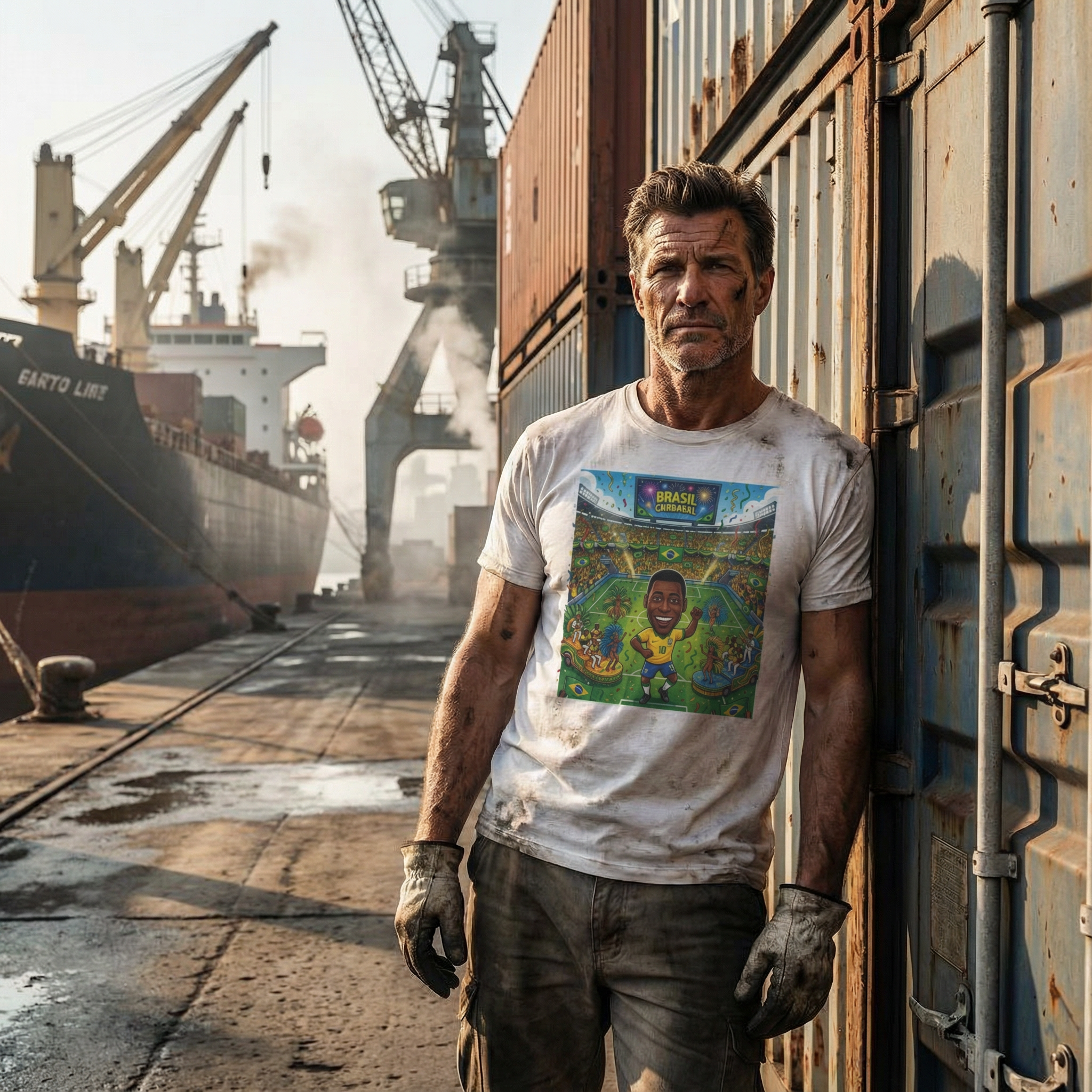 Pele Carnaval Soccer Tee — Vintage-Inspired Football Tribute product thumbnail image