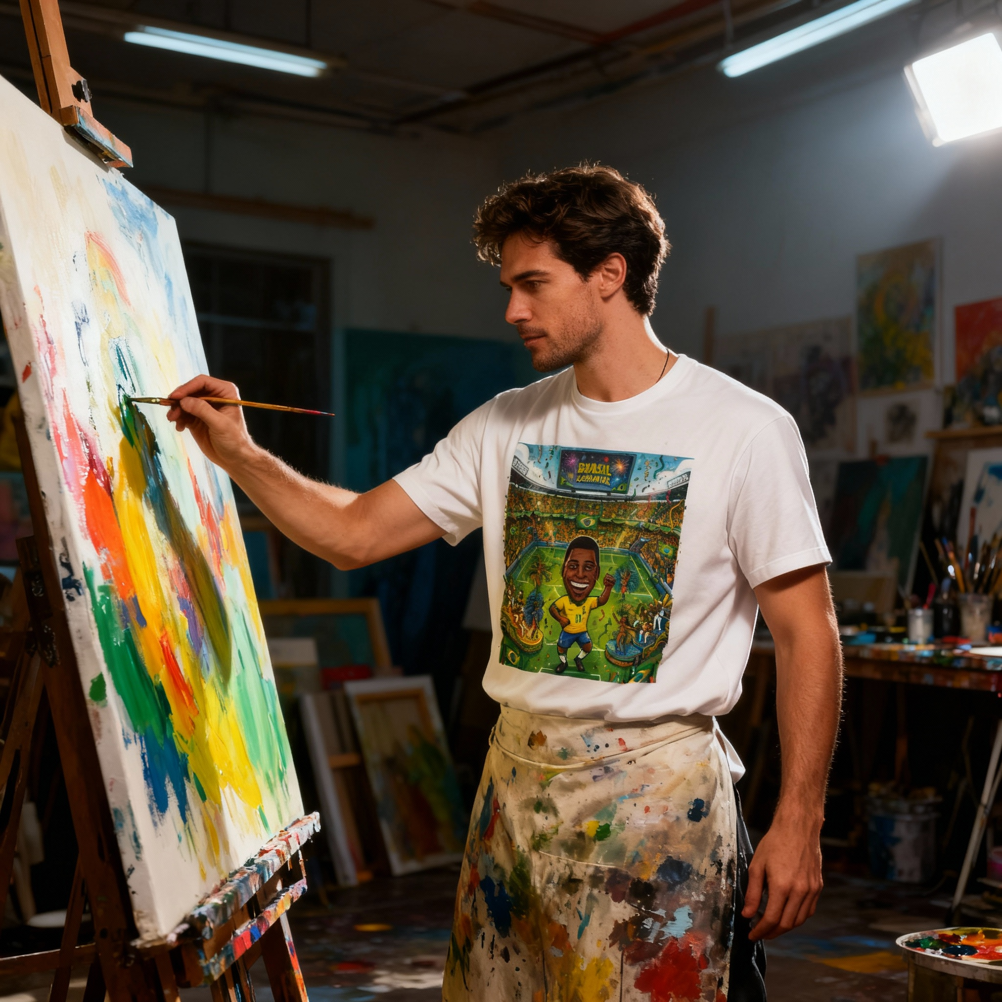 Pele Carnaval Soccer Tee — Vintage-Inspired Football Tribute product thumbnail image