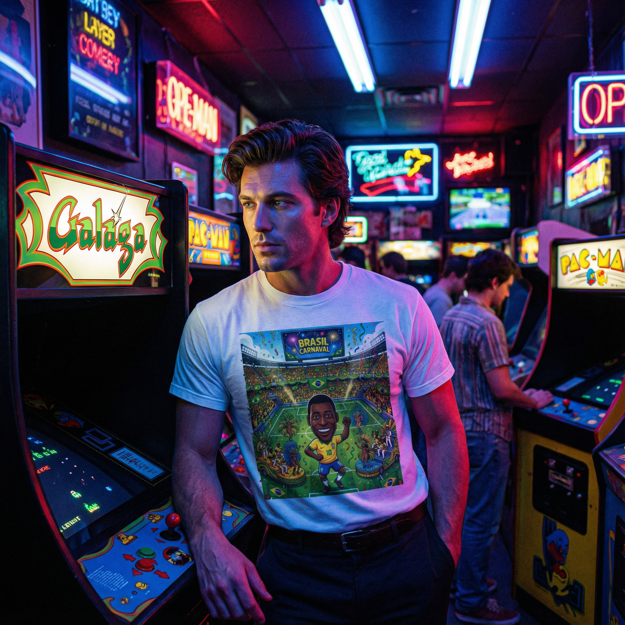 Pele Carnaval Soccer Tee — Vintage-Inspired Football Tribute product thumbnail image