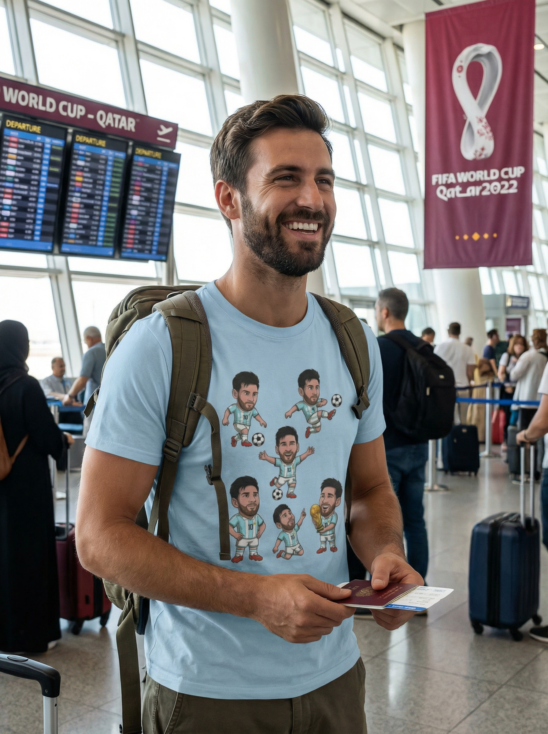World Cup Celebration Tee — LIOS NERDSSI Fan Shirt – Solid Light Blue, S