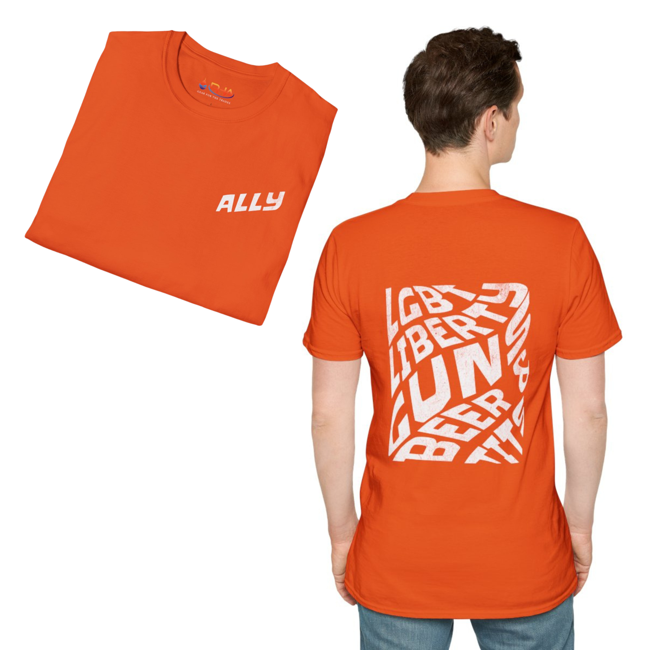 LGBT Ally Graphic Tee | "Liberty, Guns, Beers, & T***" Short-Sleeve T-shirt LGBT Ally Graphic Tee | "Liberty, Guns, Beers, & T***" Short-Sleeve T-shirt