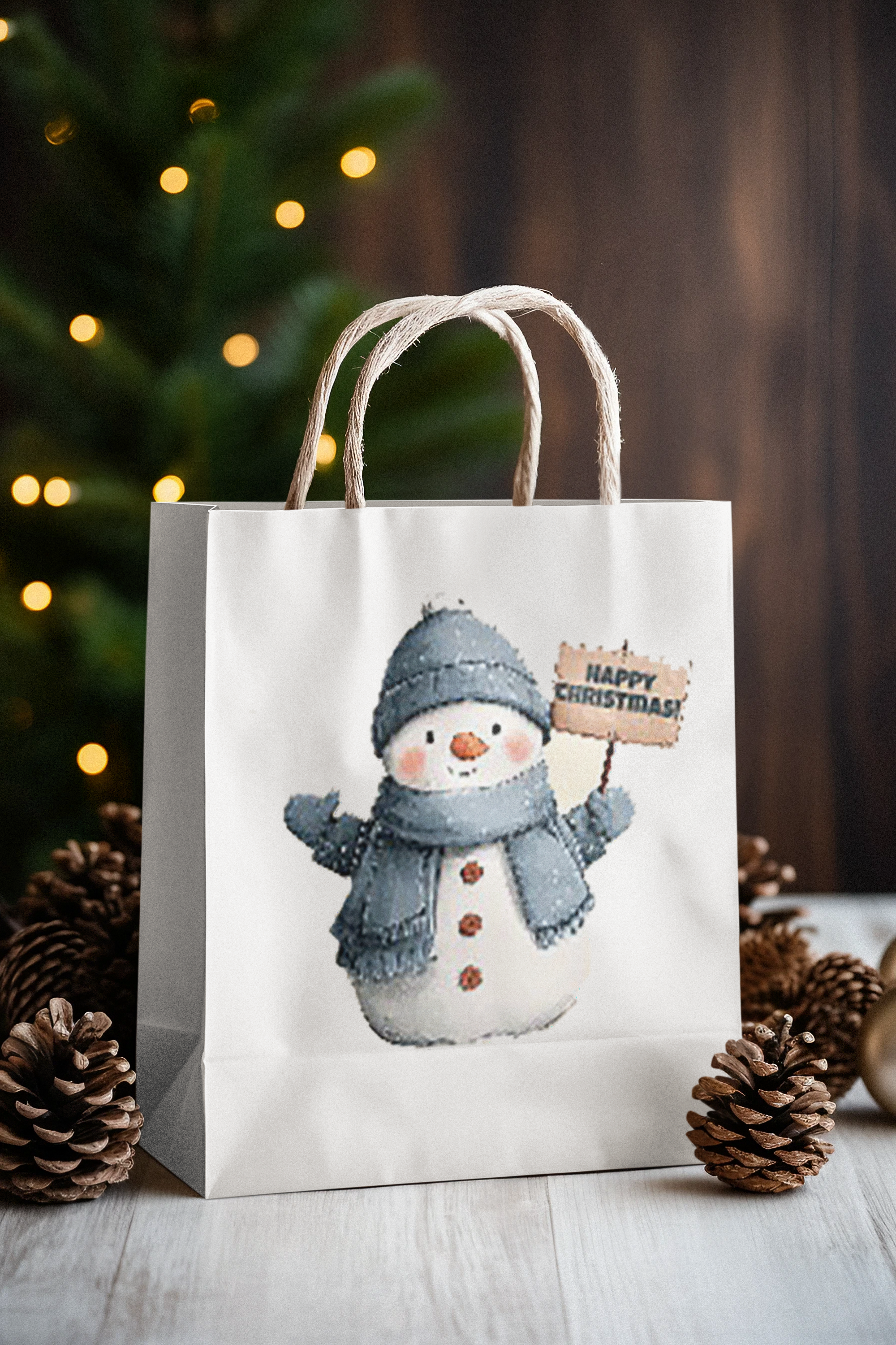 Christmas Snowman Paper Gift Bag – Cute 'Merry Christmas' Holiday Gift Sack product thumbnail image Christmas Snowman Paper Gift Bag – Cute 'Merry Christmas' Holiday Gift Sack product thumbnail image