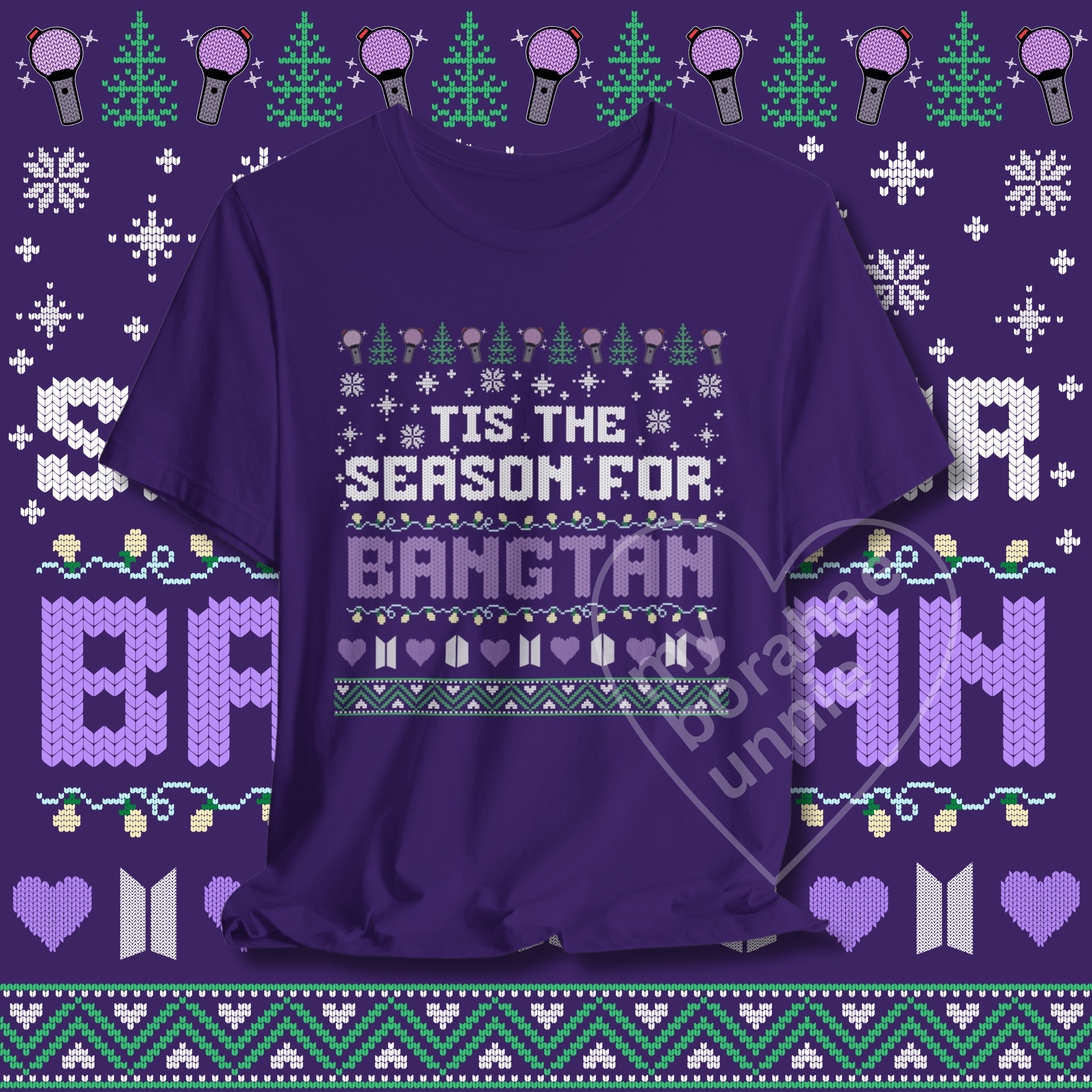 Season for Bangtan FAUX Ugly Christmas Unisex T-shirt product thumbnail image Season for Bangtan FAUX Ugly Christmas Unisex T-shirt product thumbnail image