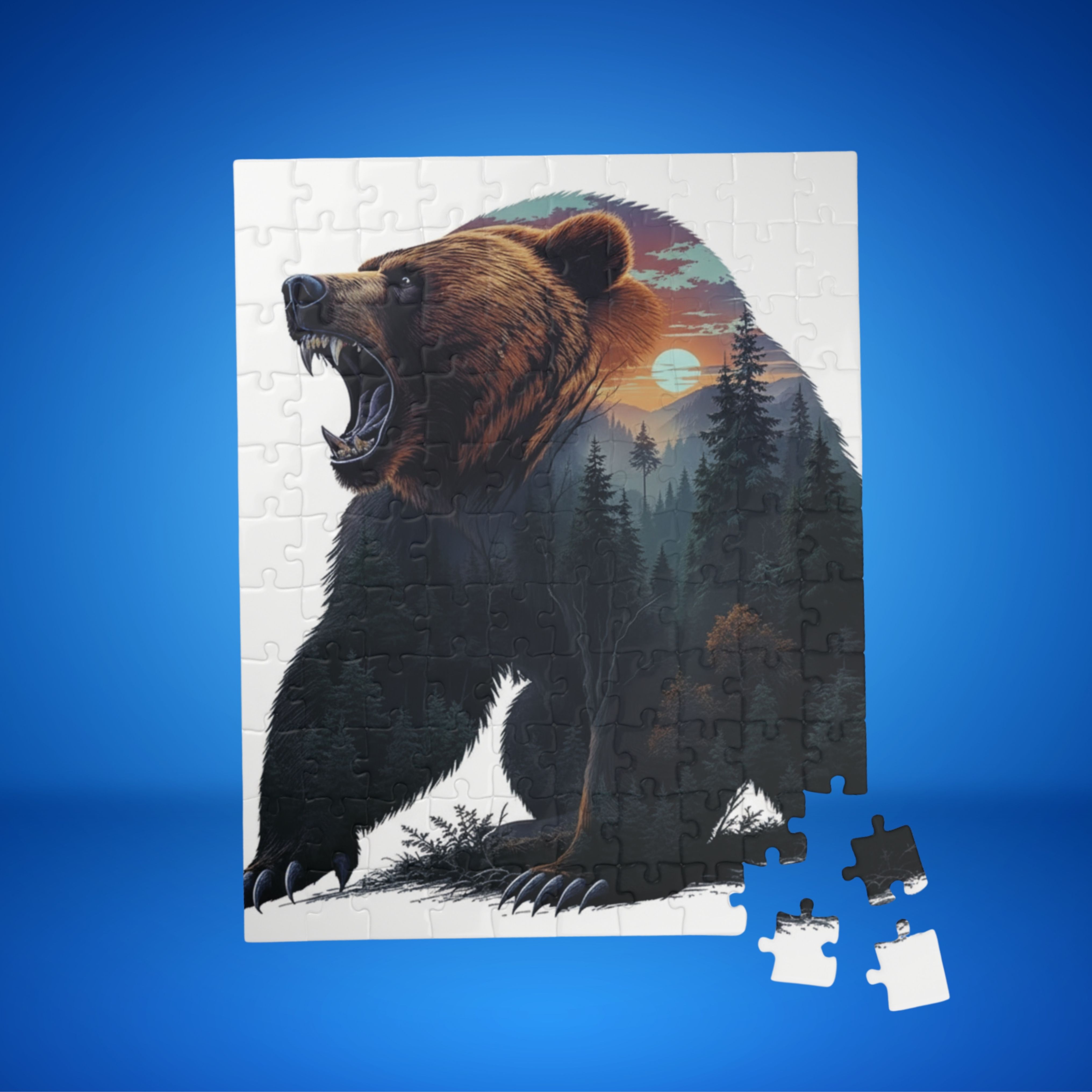 Grizzly Bear Jigsaw Puzzle — Wildlife Nature Puzzle (110/252/520 pcs) product thumbnail image