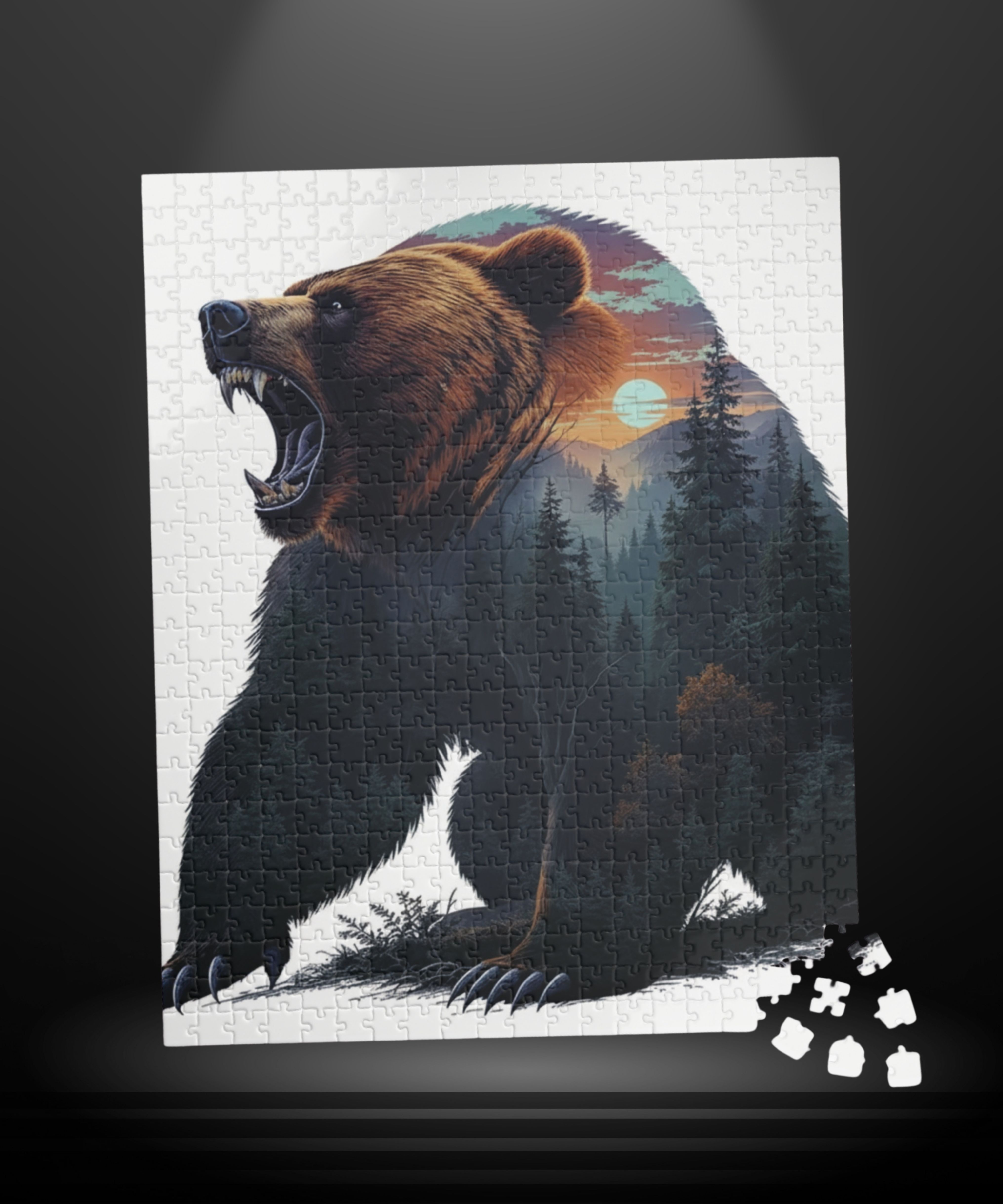 Grizzly Bear Jigsaw Puzzle — Wildlife Nature Puzzle (110/252/520 pcs) product thumbnail image