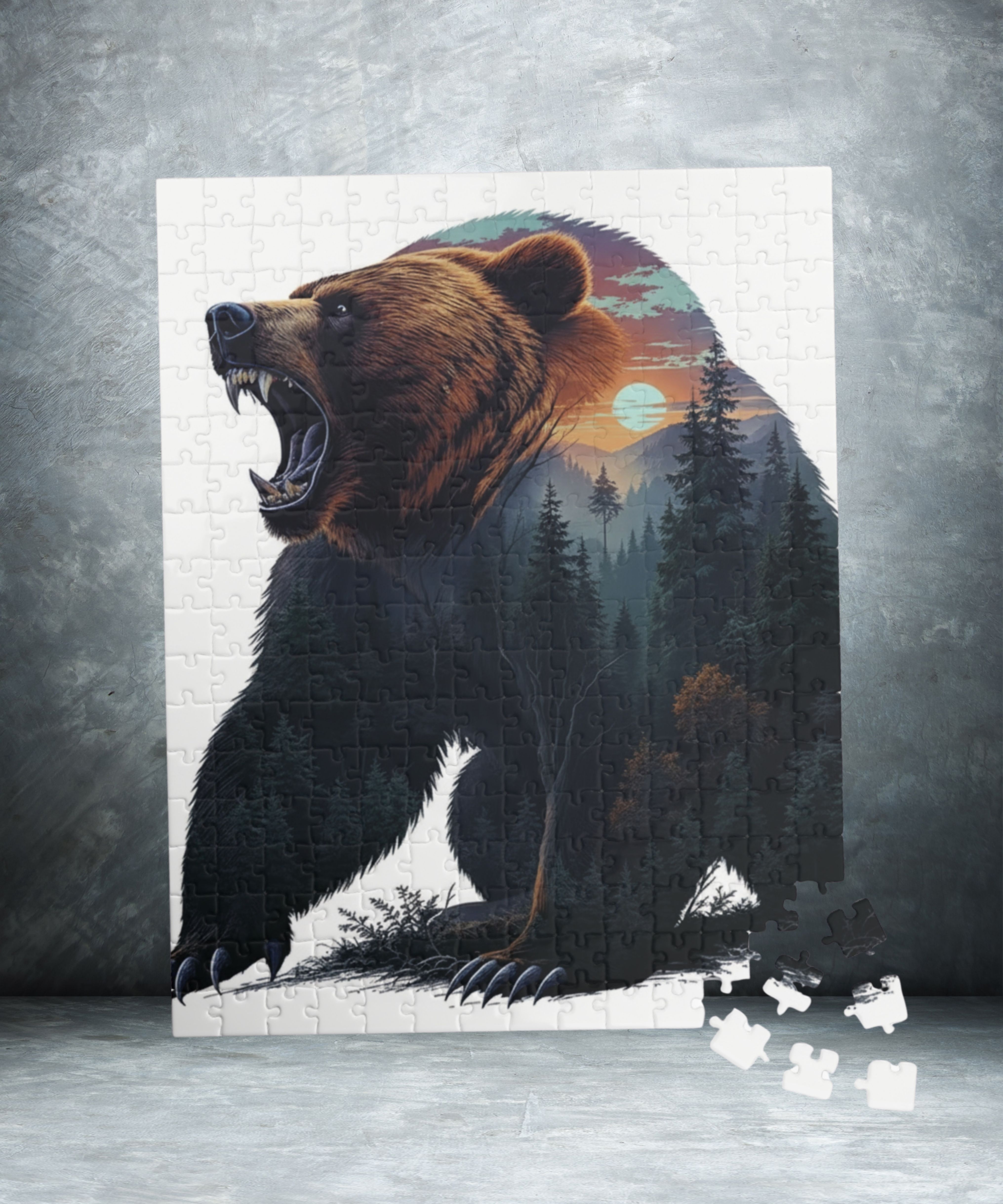 Grizzly Bear Jigsaw Puzzle — Wildlife Nature Puzzle (110/252/520 pcs) product thumbnail image
