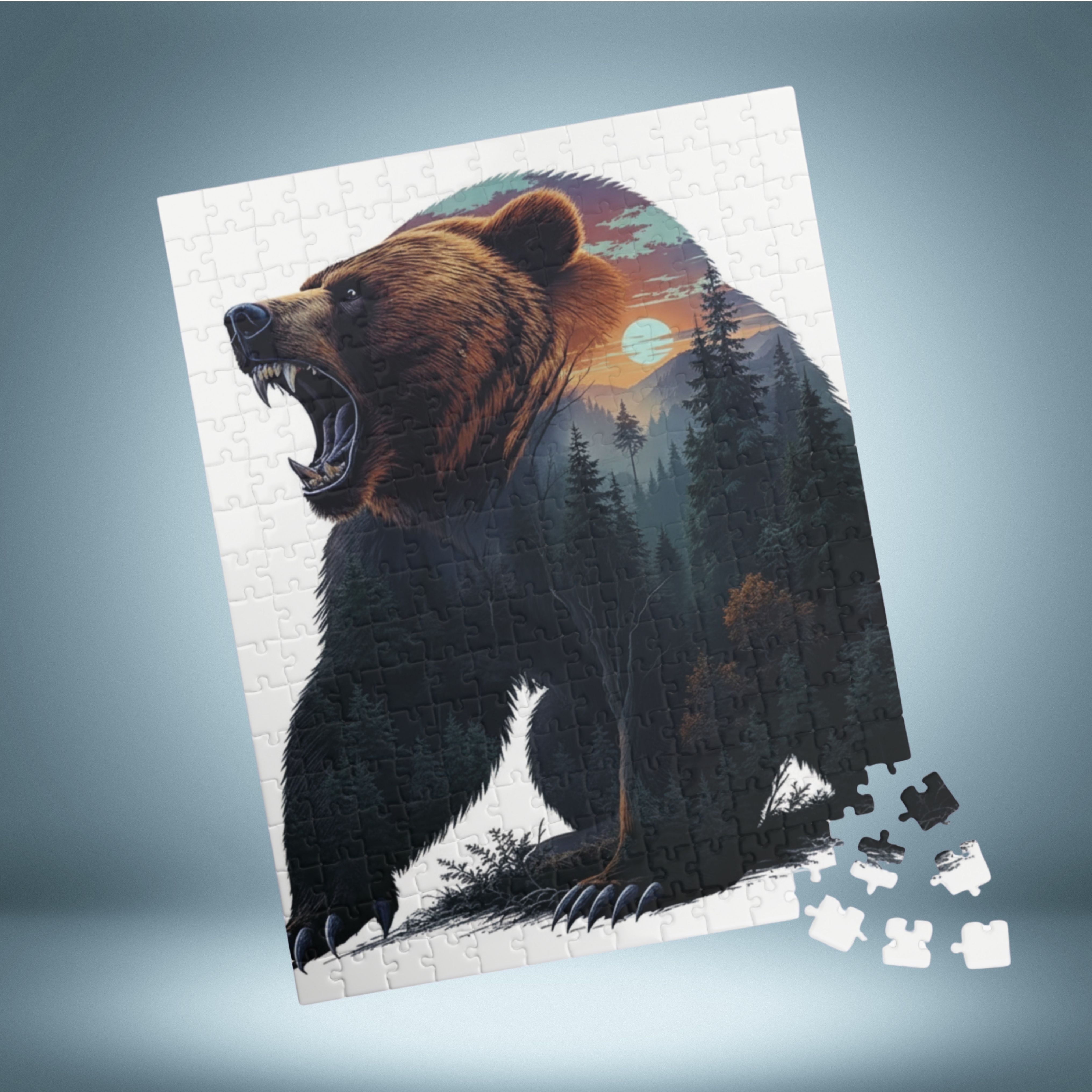 Grizzly Bear Jigsaw Puzzle — Wildlife Nature Puzzle (110/252/520 pcs) product thumbnail image
