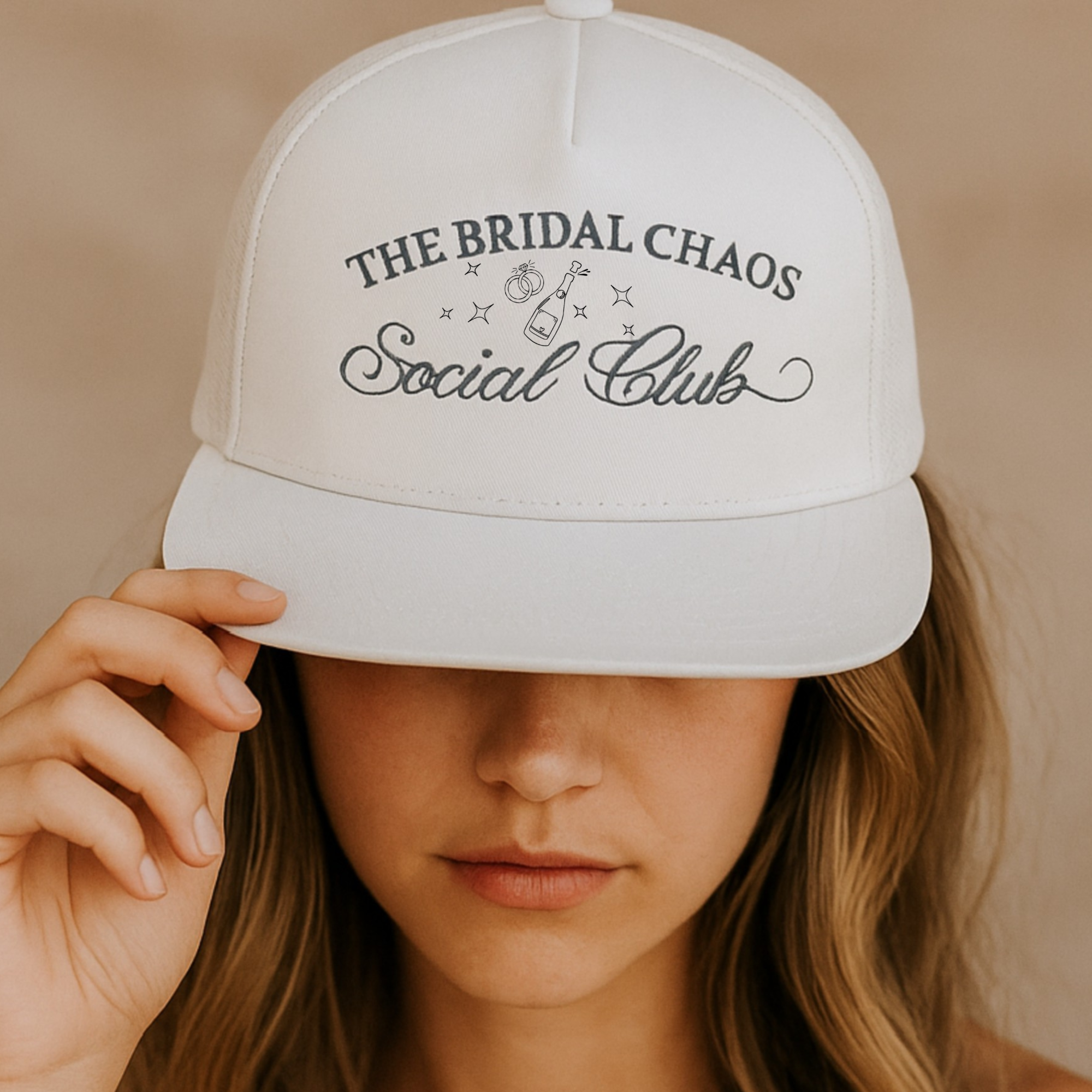 Bridal Chaos Social Club Trucker Hat — Bachelorette Party Cap Bridal Chaos Social Club Trucker Hat — Bachelorette Party Cap