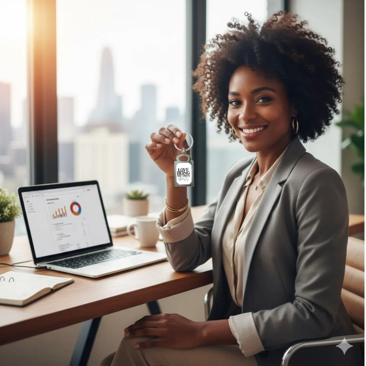 Boss Rectangle Keychain