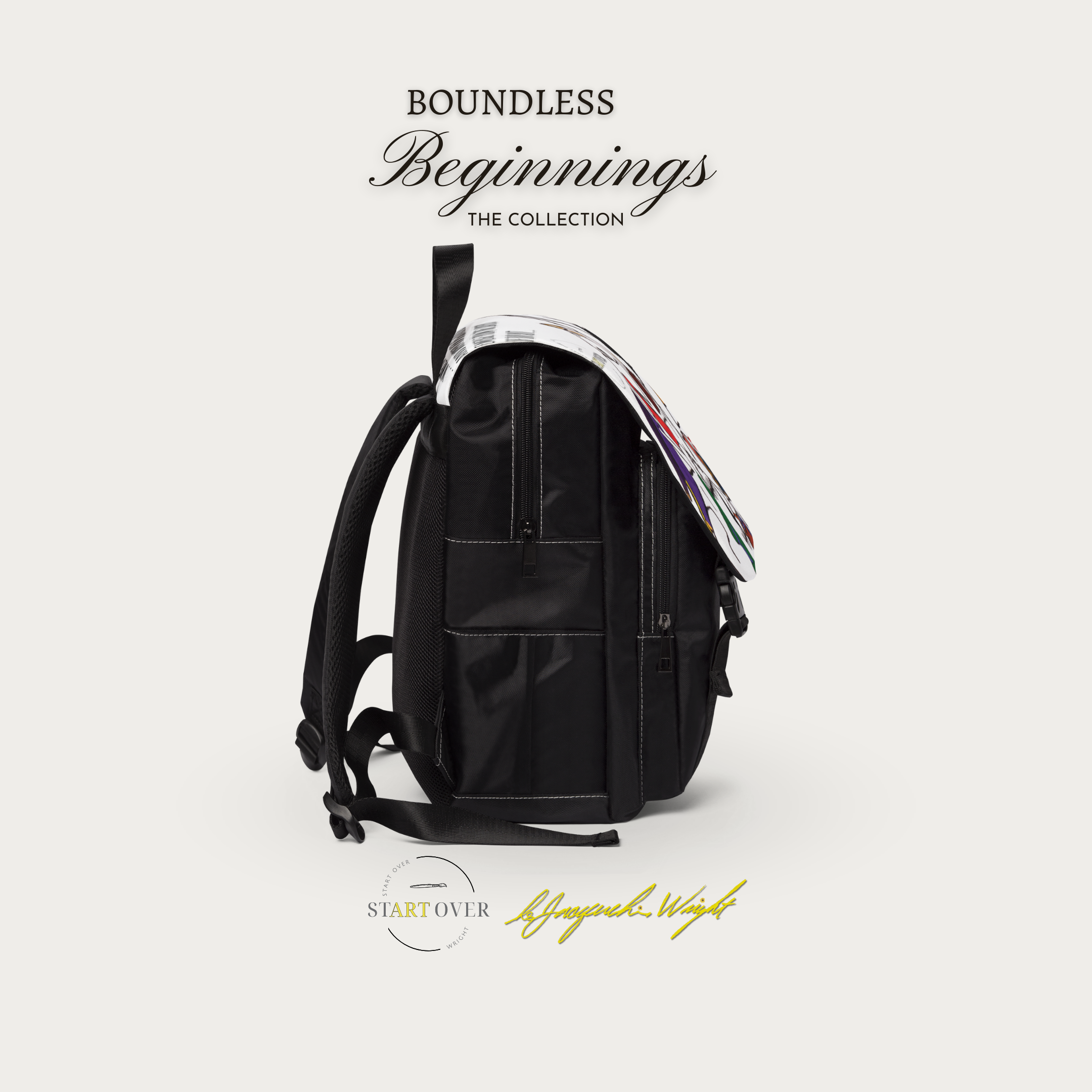 NEW! "Abstract Harmony" Casual Shoulder Backpack for All Genders | Boundless Beginnings Collection product thumbnail image NEW! "Abstract Harmony" Casual Shoulder Backpack for All Genders | Boundless Beginnings Collection product thumbnail image