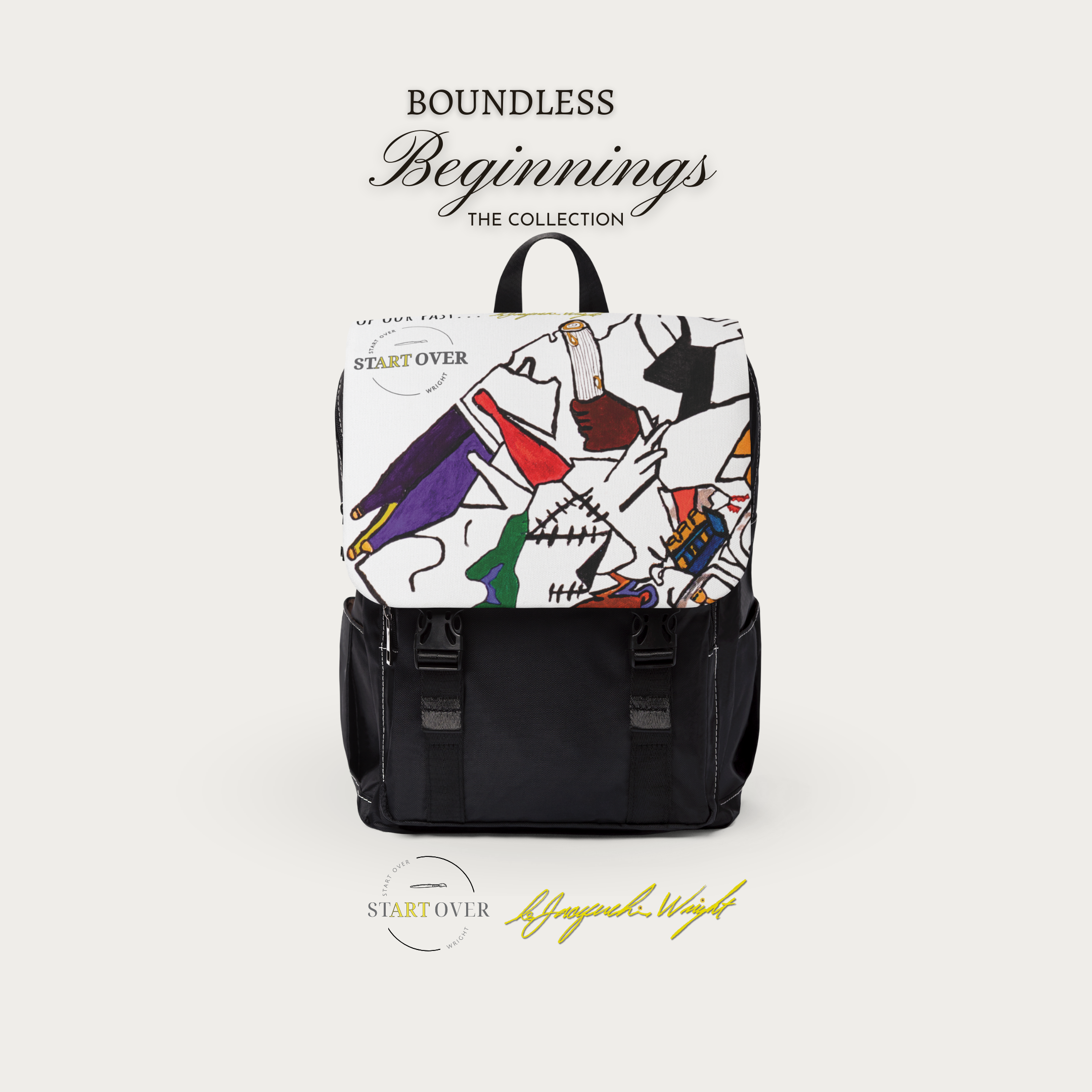 NEW! "Abstract Harmony" Casual Shoulder Backpack for All Genders | Boundless Beginnings Collection product thumbnail image NEW! "Abstract Harmony" Casual Shoulder Backpack for All Genders | Boundless Beginnings Collection product thumbnail image