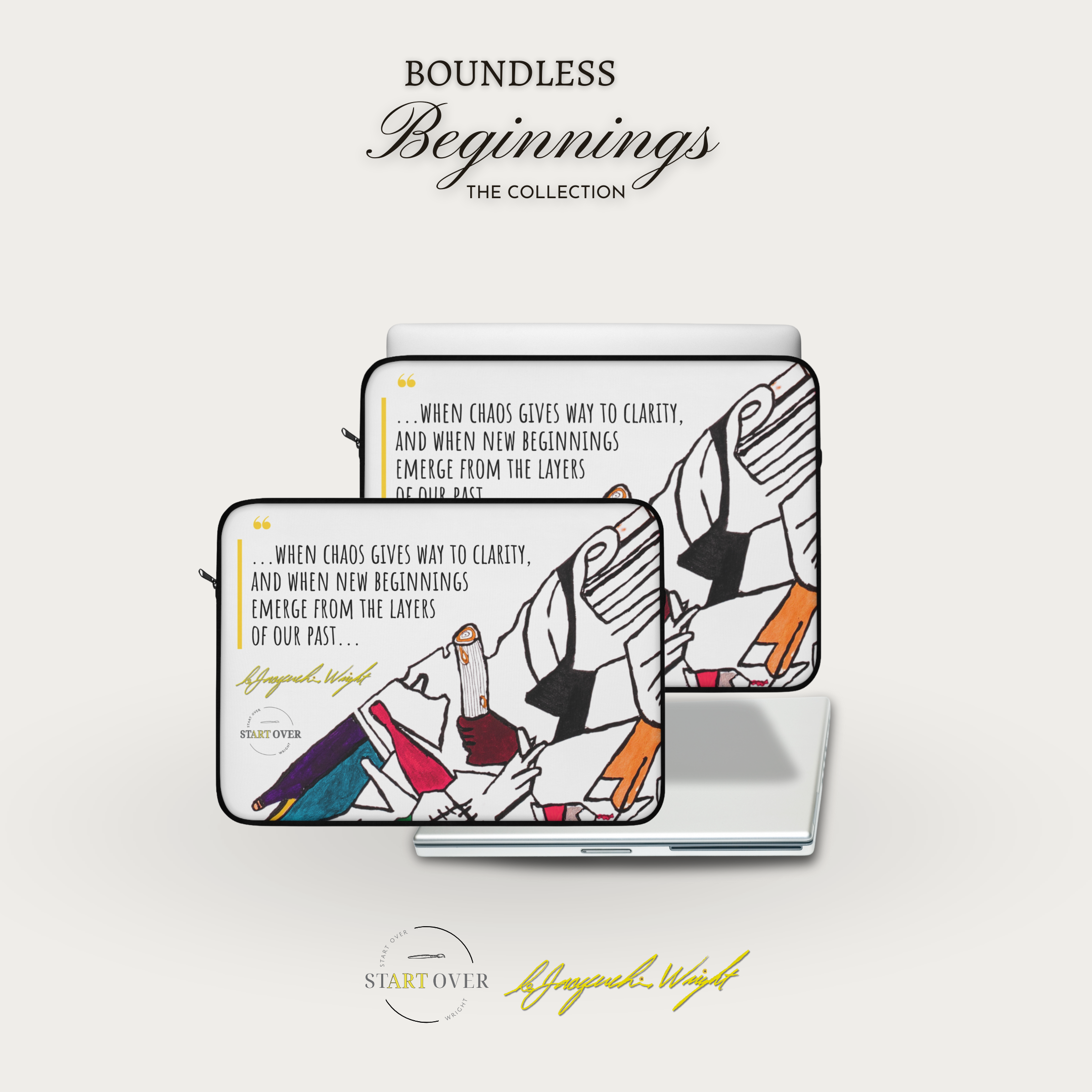 "Abstract Harmony" Laptop Sleeve | Ms. JDW Original Artwork | Boundless Beginnings Collection | Padded Tech Protection | Proceeds Support Social Impact product thumbnail image "Abstract Harmony" Laptop Sleeve | Ms. JDW Original Artwork | Boundless Beginnings Collection | Padded Tech Protection | Proceeds Support Social Impact product thumbnail image