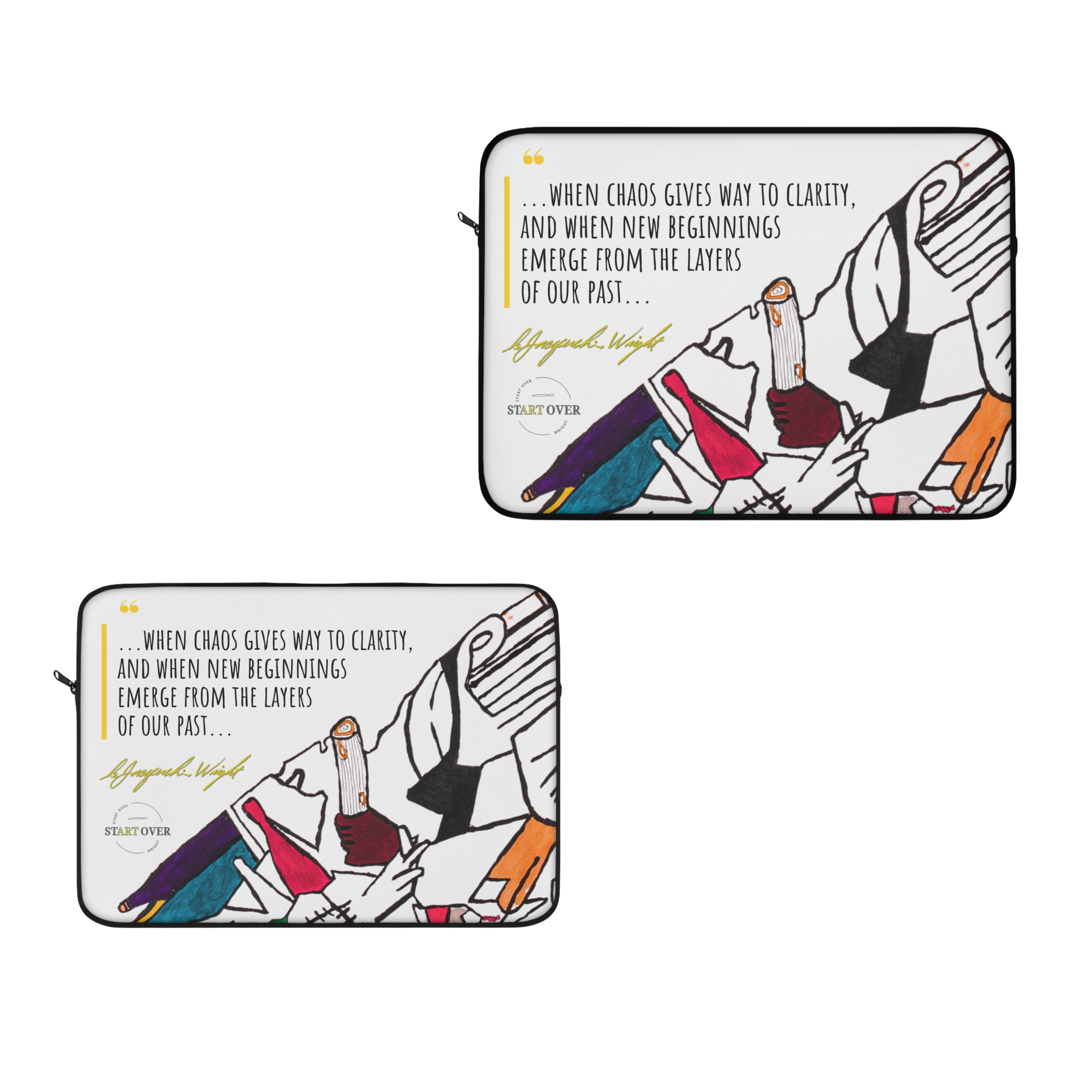 "Abstract Harmony" Laptop Sleeve | Ms. JDW Original Artwork | Boundless Beginnings Collection | Padded Tech Protection | Proceeds Support Social Impact product thumbnail image