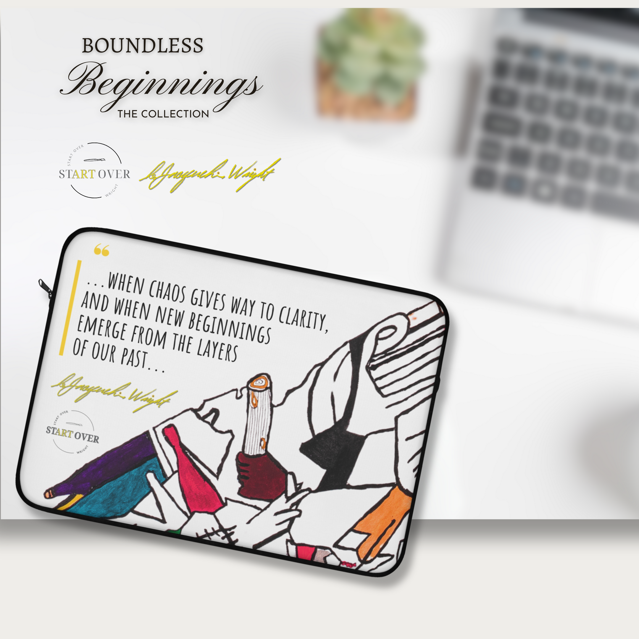 "Abstract Harmony" Laptop Sleeve | Ms. JDW Original Artwork | Boundless Beginnings Collection | Padded Tech Protection | Proceeds Support Social Impact product thumbnail image "Abstract Harmony" Laptop Sleeve | Ms. JDW Original Artwork | Boundless Beginnings Collection | Padded Tech Protection | Proceeds Support Social Impact product thumbnail image