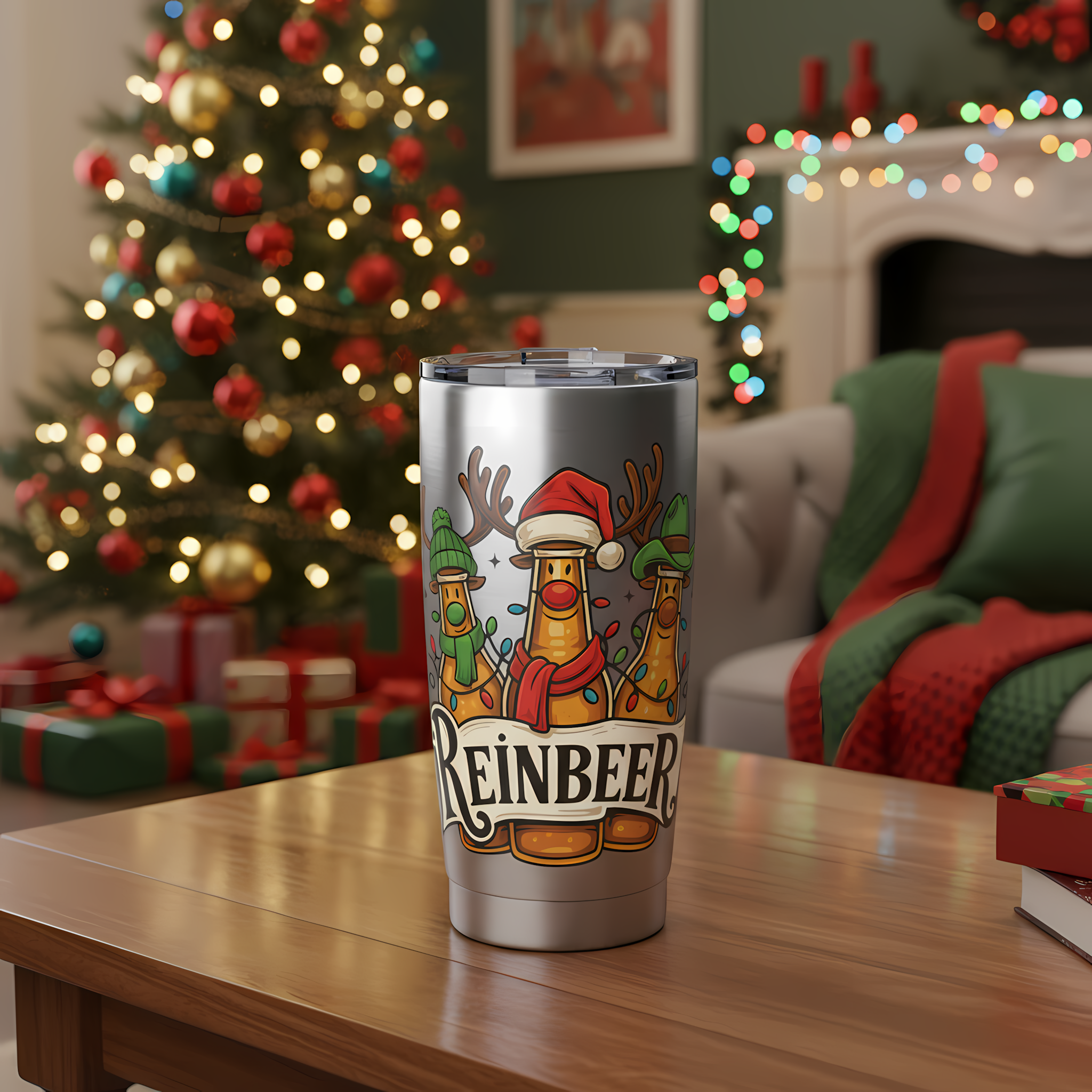 Reinbeer Christmas Funny Beer Vagabond 20oz Tumbler product thumbnail image Reinbeer Christmas Funny Beer Vagabond 20oz Tumbler product thumbnail image