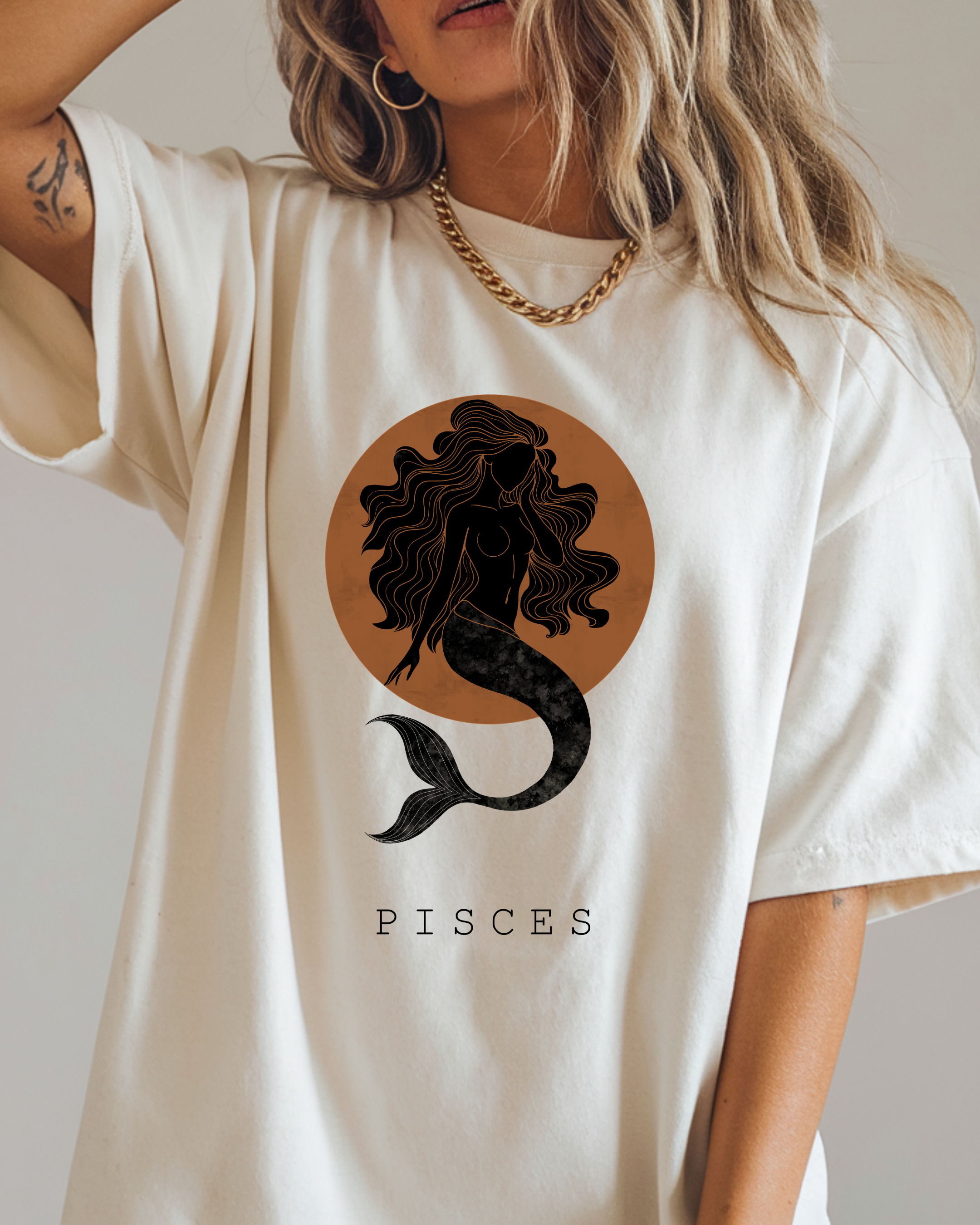 Pisces Zodiac T-Shirt - Dreamy Mermaid Astrological Tee product thumbnail image Pisces Zodiac T-Shirt - Dreamy Mermaid Astrological Tee product thumbnail image