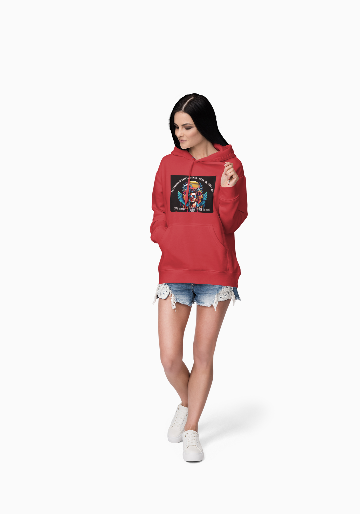 Psychedelic Intelligence: Tune In  – Human In The Loop Unisex Tee —  Stay Human, Code The Vibe product thumbnail image