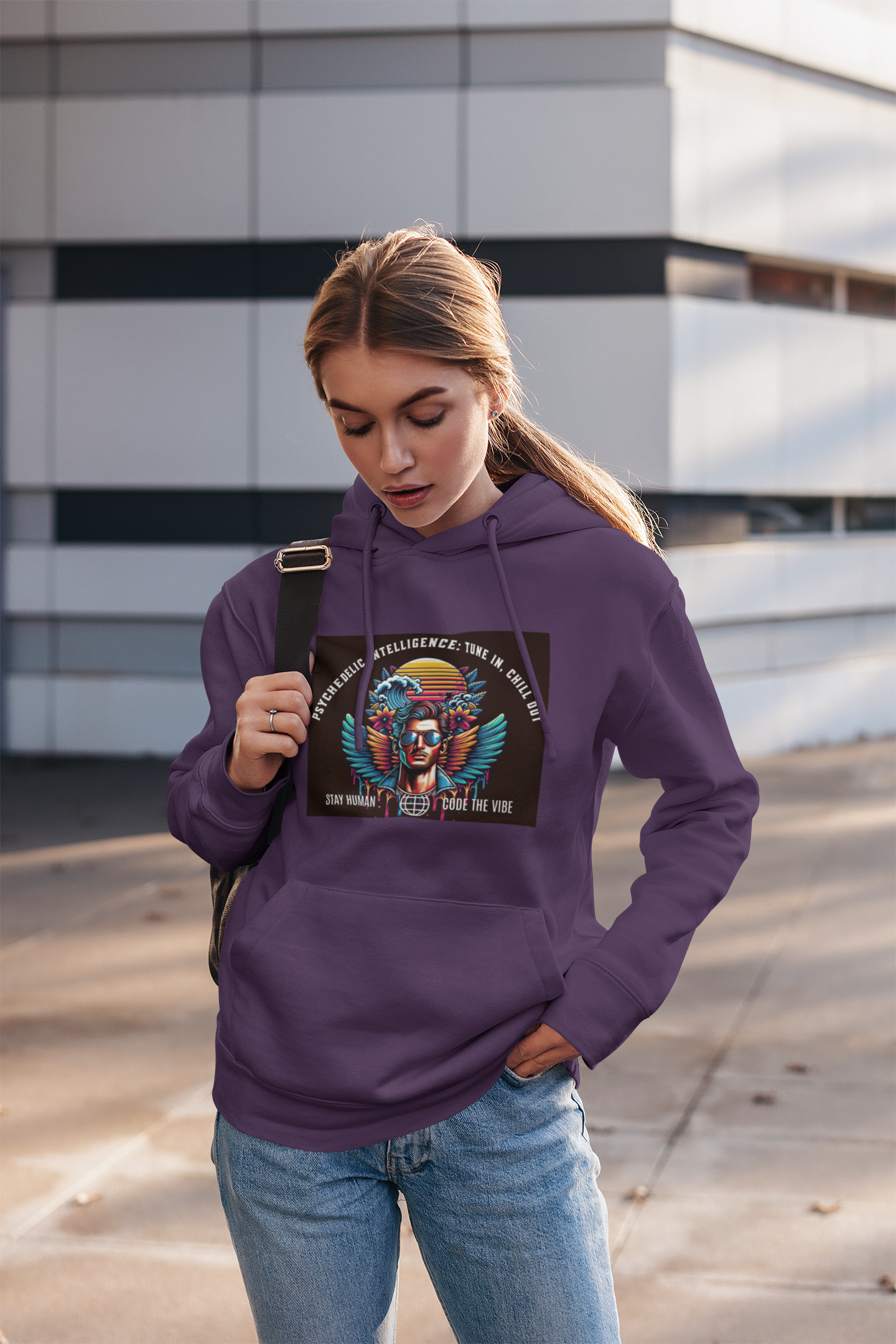 Psychedelic Intelligence: Tune In  – Human In The Loop Unisex Tee —  Stay Human, Code The Vibe product thumbnail image