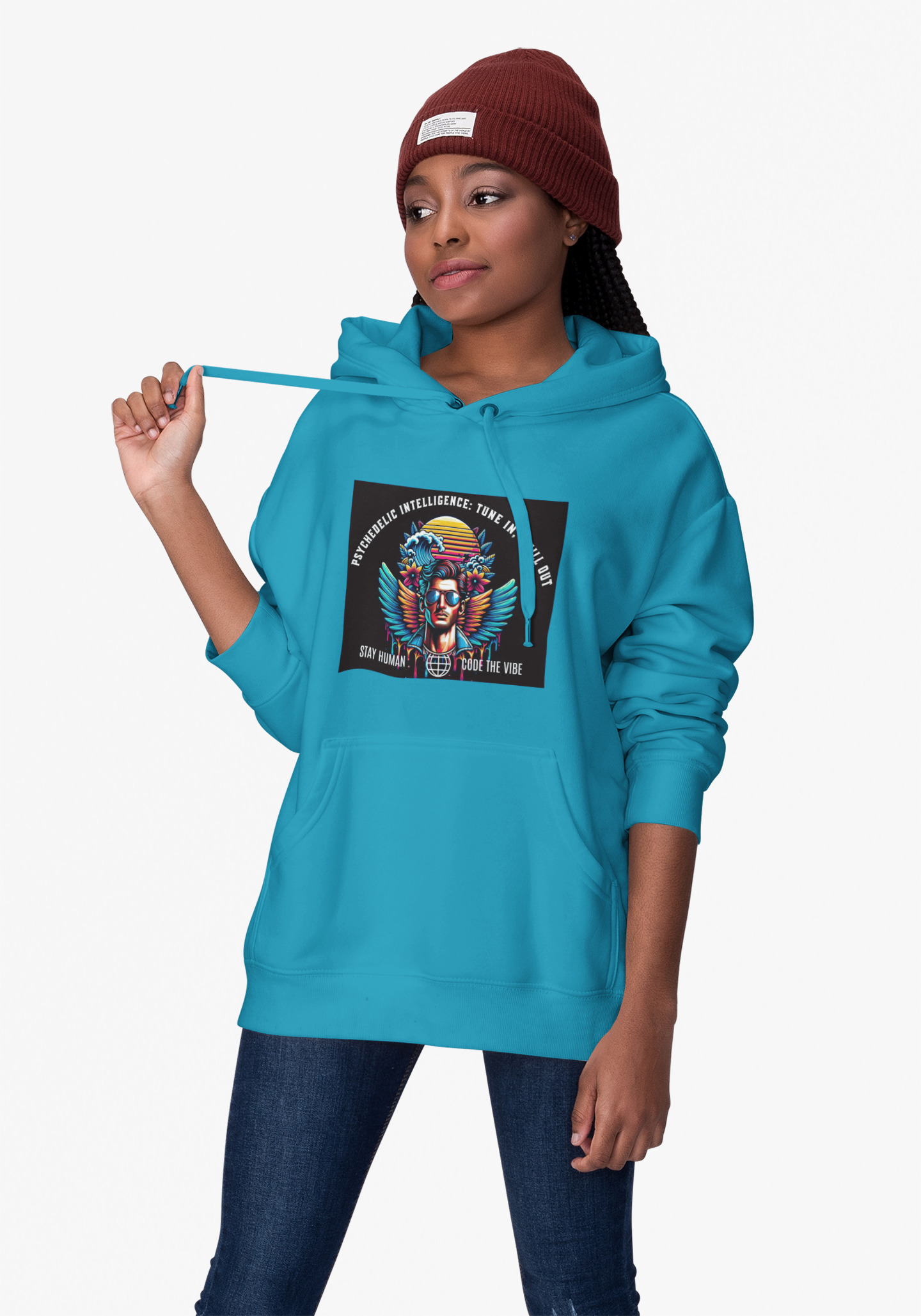 Psychedelic Intelligence: Tune In – Human In The Loop Unisex Tee — Stay Human, Code The Vibe product thumbnail image Psychedelic Intelligence: Tune In – Human In The Loop Unisex Tee — Stay Human, Code The Vibe product thumbnail image