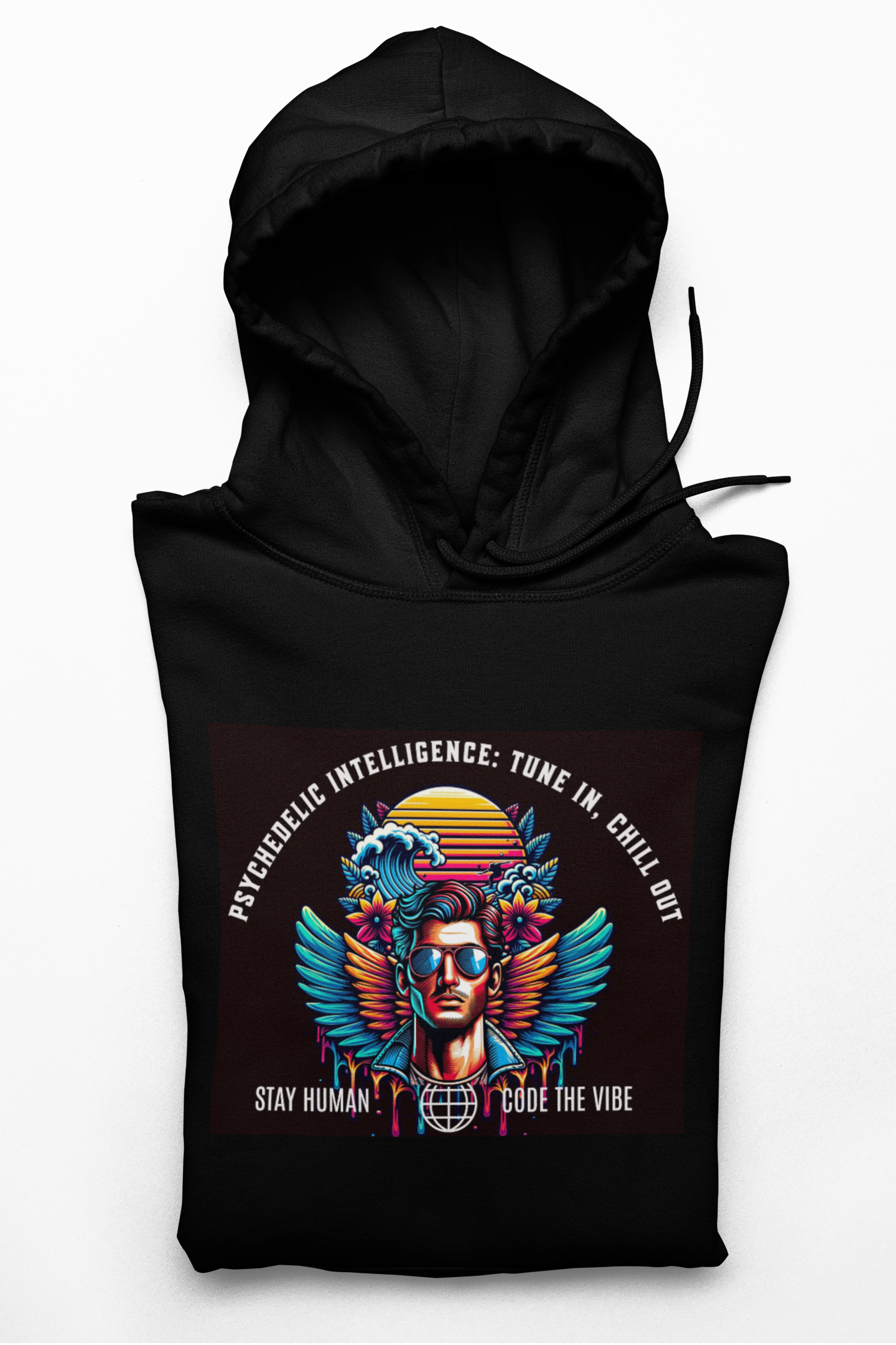 Psychedelic Intelligence: Tune In  – Human In The Loop Unisex Tee —  Stay Human, Code The Vibe product thumbnail image