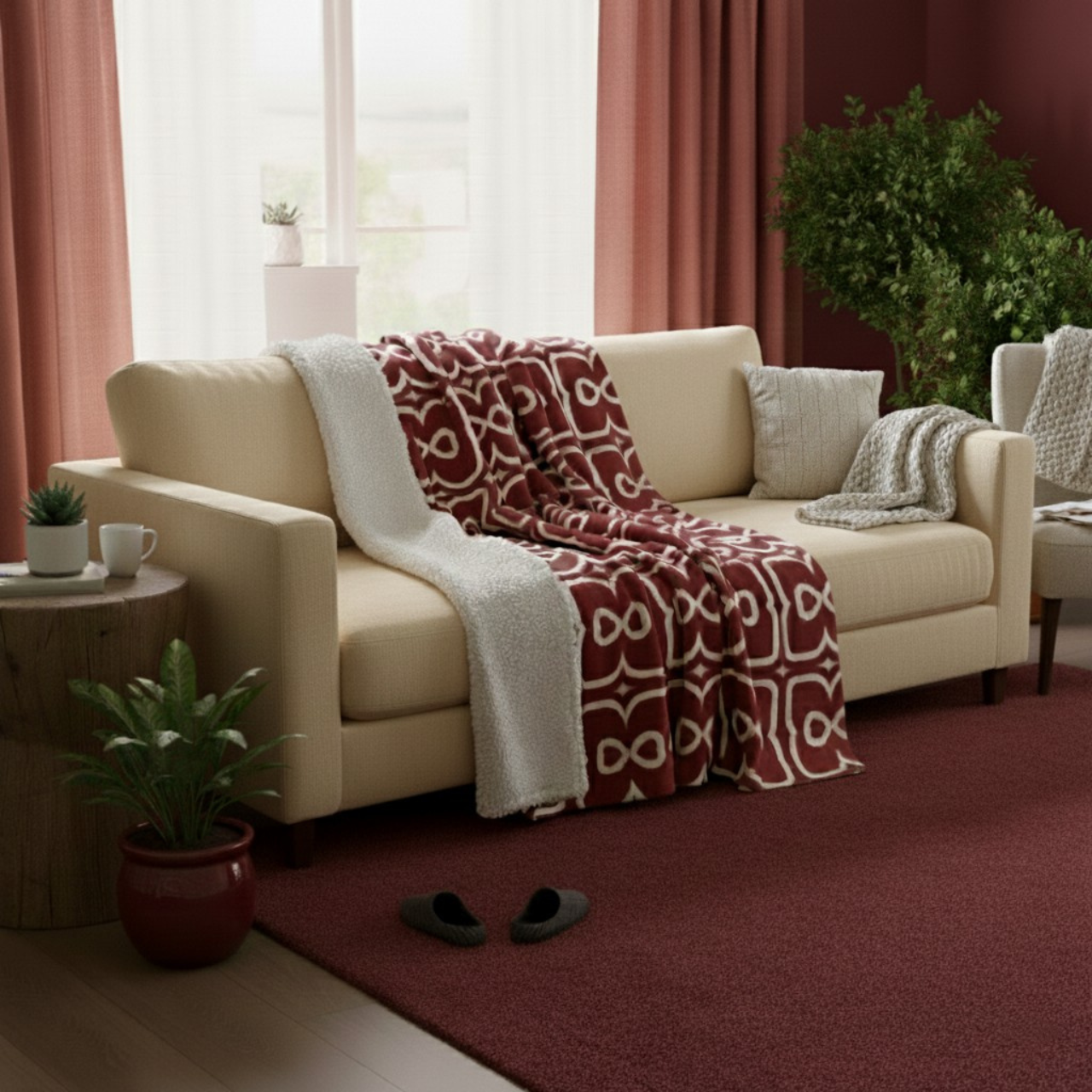 Red Apple EL Line - Fleece Sherpa Blanket product thumbnail image Red Apple EL Line - Fleece Sherpa Blanket product thumbnail image