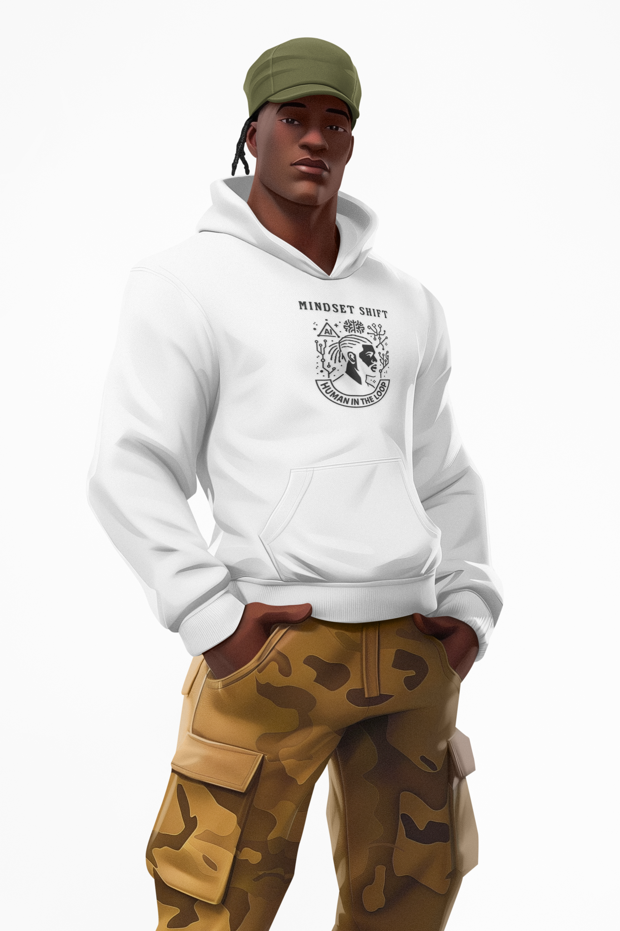 Mindset Shift Hoodie Evolved AI — 'Change Your Mind, Change Your Life' Personalized Hooded Sweatshirt product thumbnail image