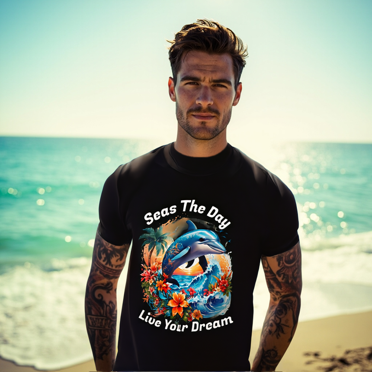 Seas The Day Short Sleeve tee by Roger Sampson