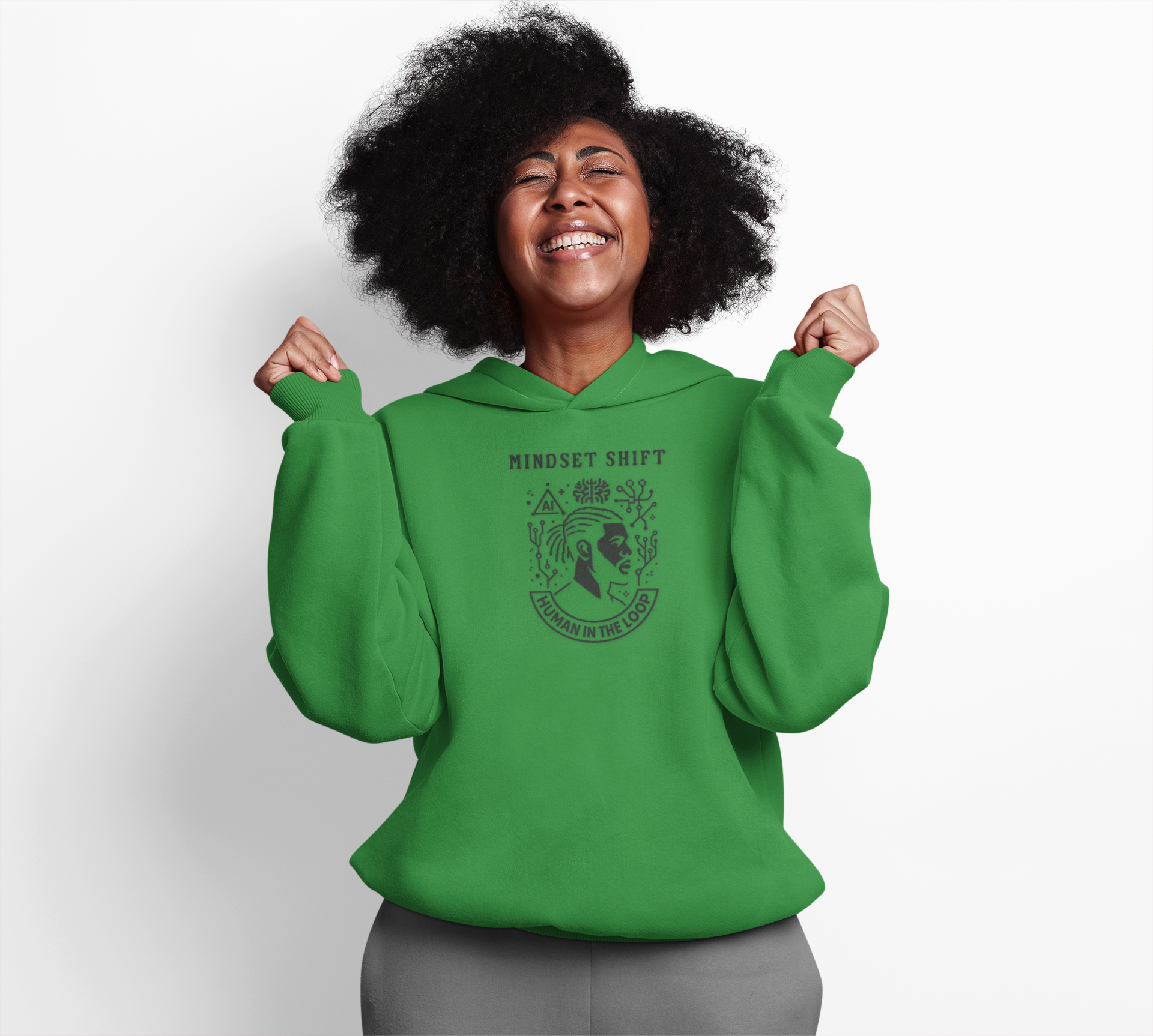 Mindset Shift Hoodie Evolved AI — 'Change Your Mind, Change Your Life' Personalized Hooded Sweatshirt