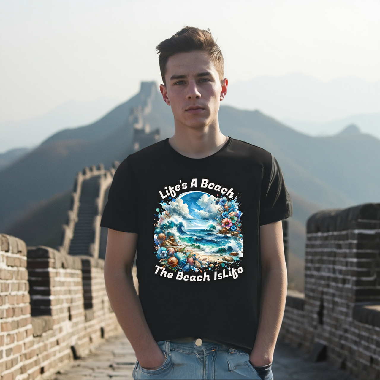 Life's A Beach Short Sleeve tee by Roger Sampson product thumbnail image