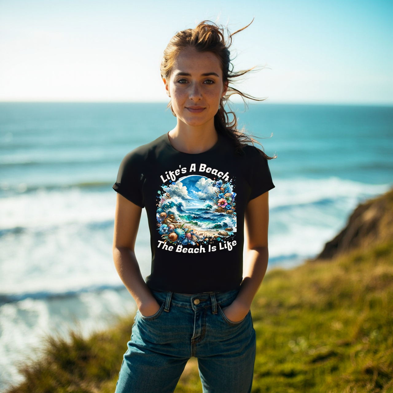 Life's A Beach Short Sleeve tee by Roger Sampson product thumbnail image