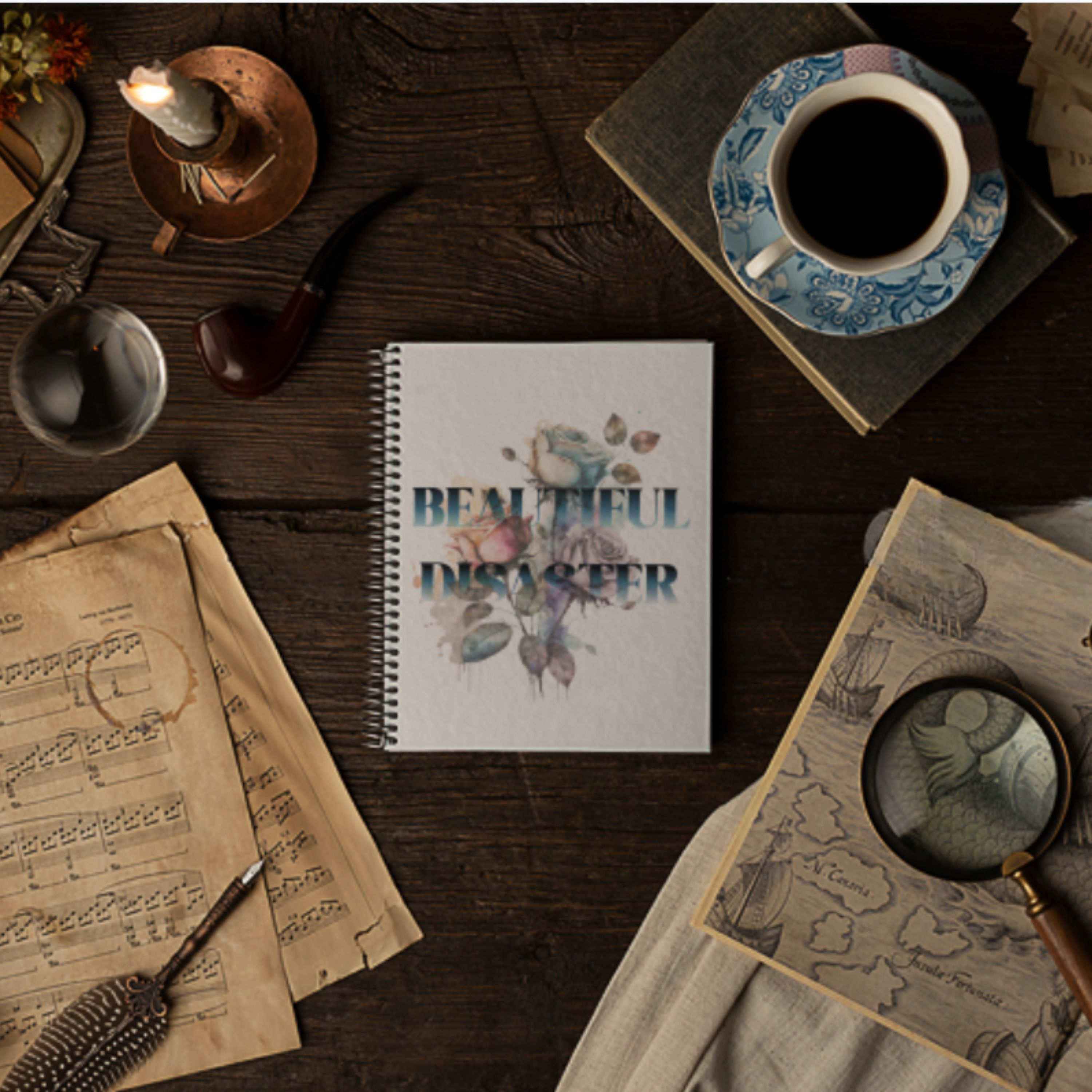 Beautiful Disaster Spiral Notebook — Ruled Writing Journal product thumbnail image