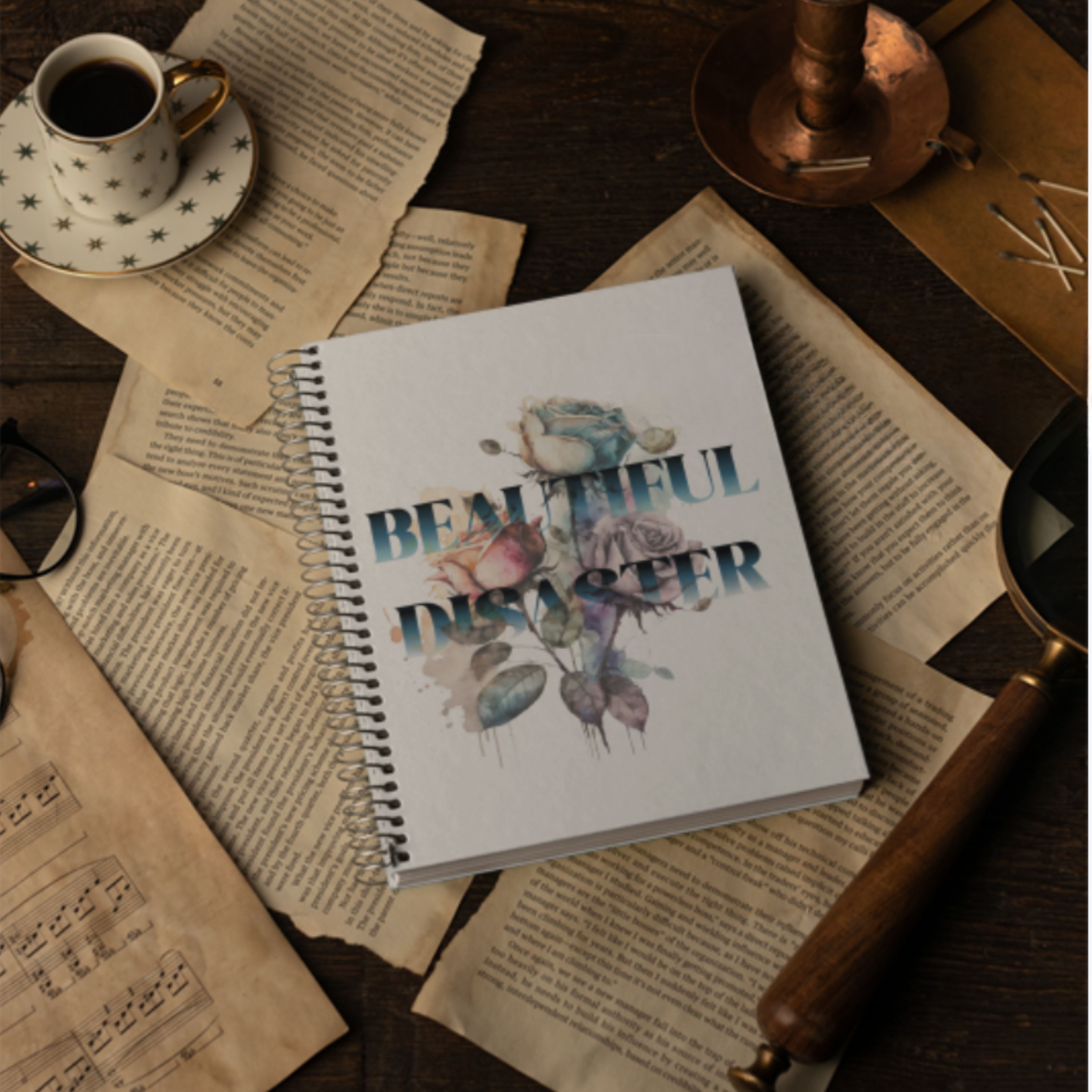 Beautiful Disaster Spiral Notebook — Ruled Writing Journal product thumbnail image