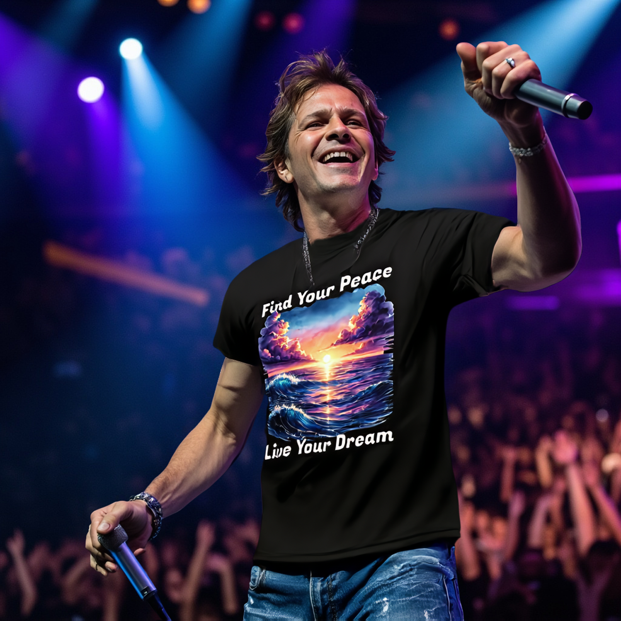 Find Your Peace • Live Your Dream T-Shirt — Inspirational Tee by Roger Sampson