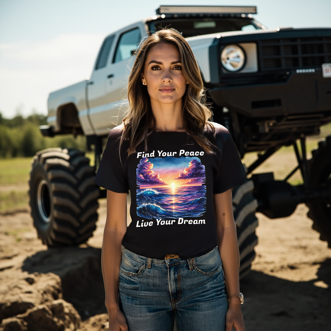 Find Your Peace • Live Your Dream T-Shirt — Inspirational Tee by Roger Sampson product thumbnail image