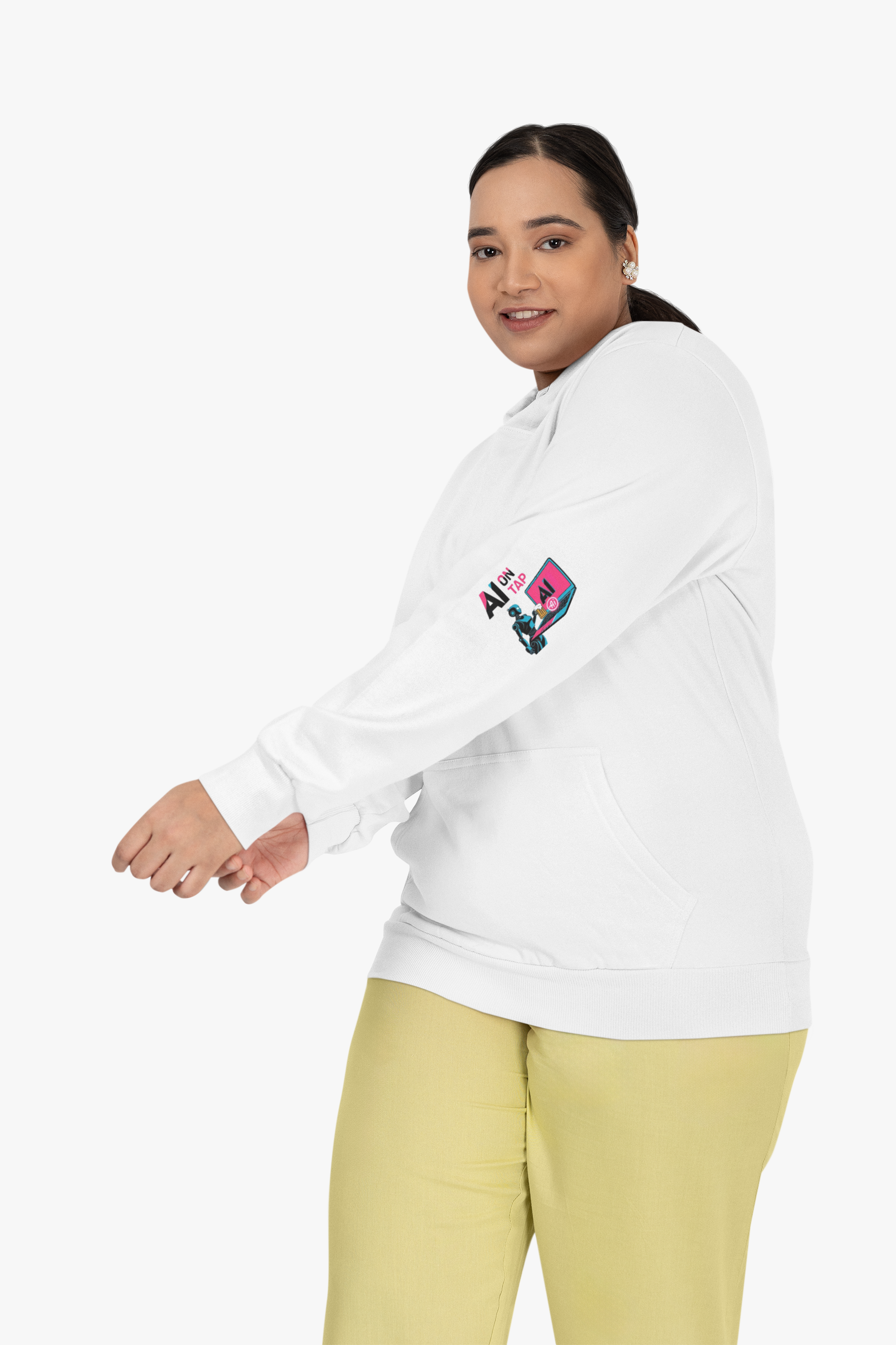 AI On Tap Neon| Human In The Loop — Premium Streetwear Tech Hoodie product thumbnail image AI On Tap Neon| Human In The Loop — Premium Streetwear Tech Hoodie product thumbnail image