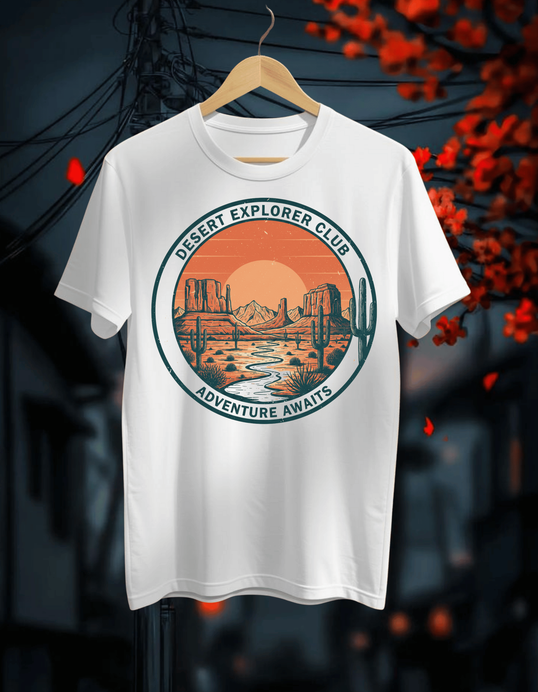 Desert Explorer Club T-Shirt — Adventure Awaits Graphic Tee