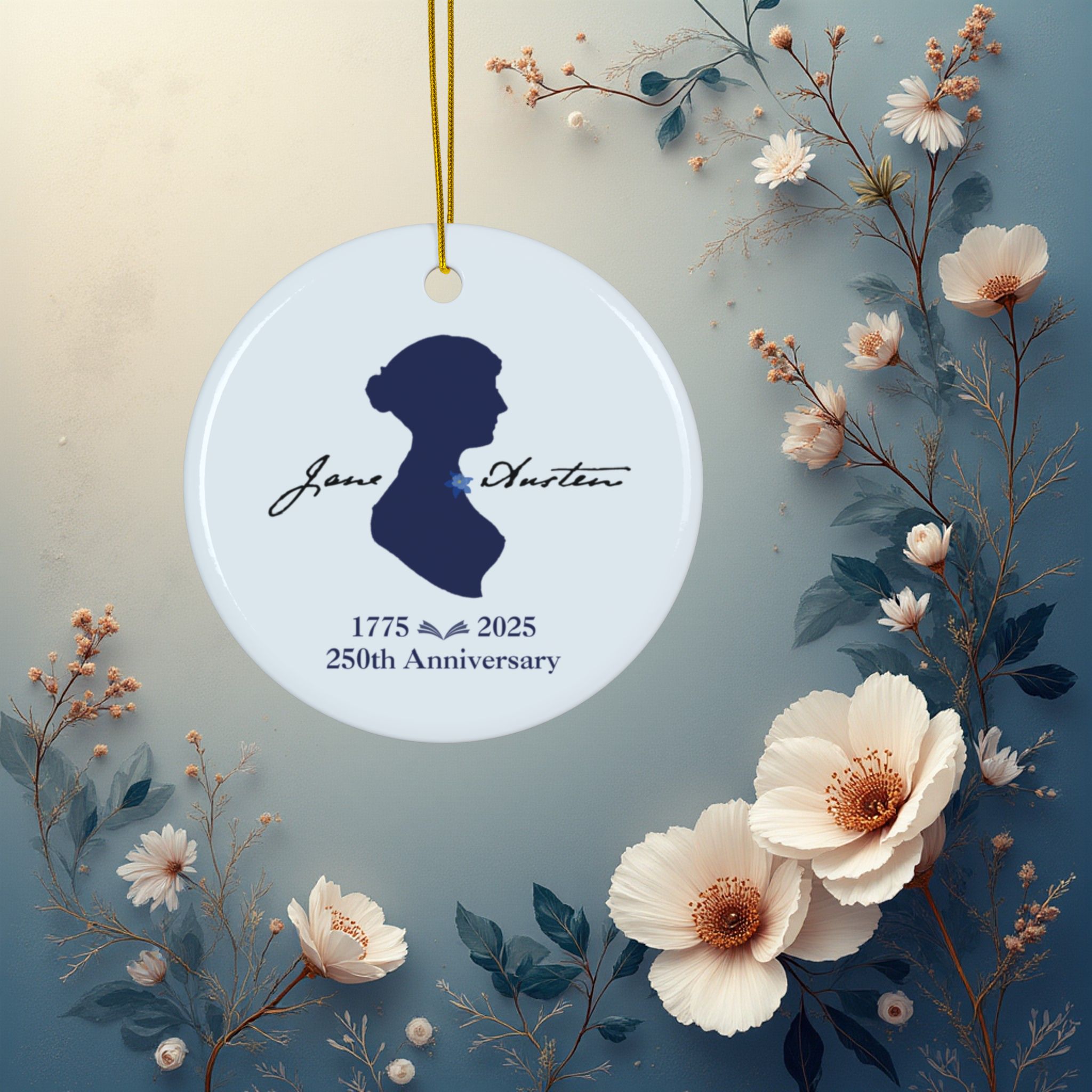 Jane Austen 250th Anniversary Keepsake | Double-Sided Ceramic Ornament product thumbnail image Jane Austen 250th Anniversary Keepsake | Double-Sided Ceramic Ornament product thumbnail image