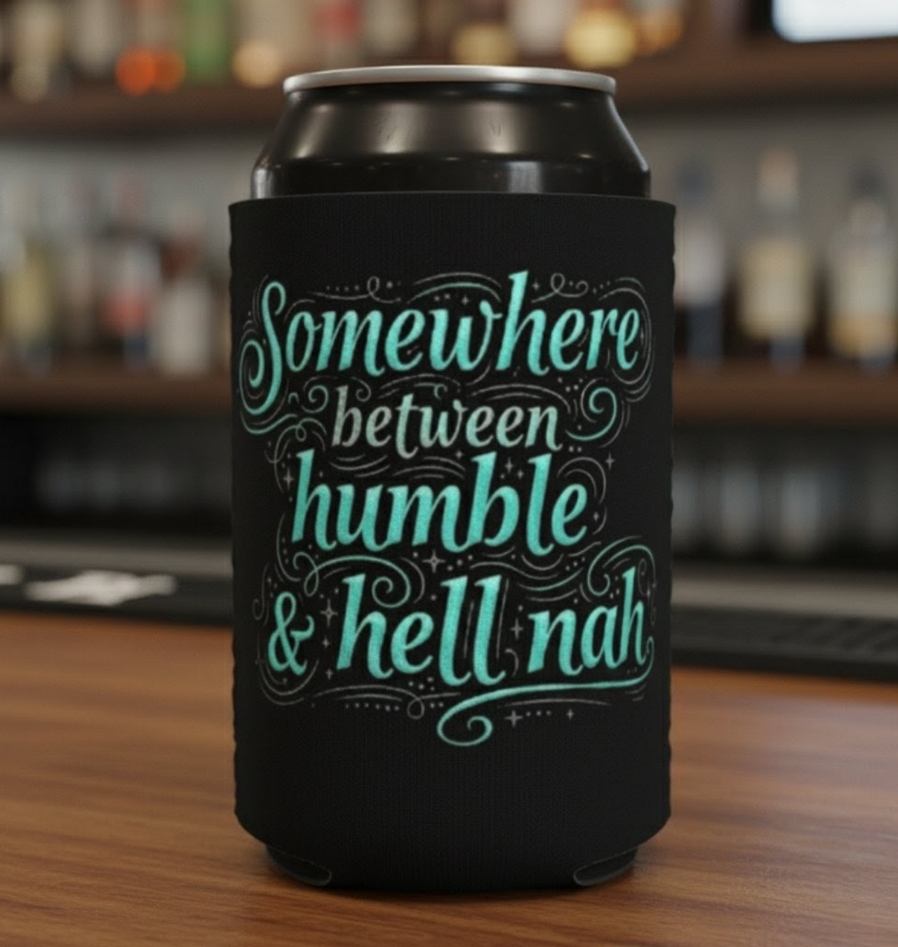 "Somewhere Between Humble & Hell Nah" Koozie "Somewhere Between Humble & Hell Nah" Koozie