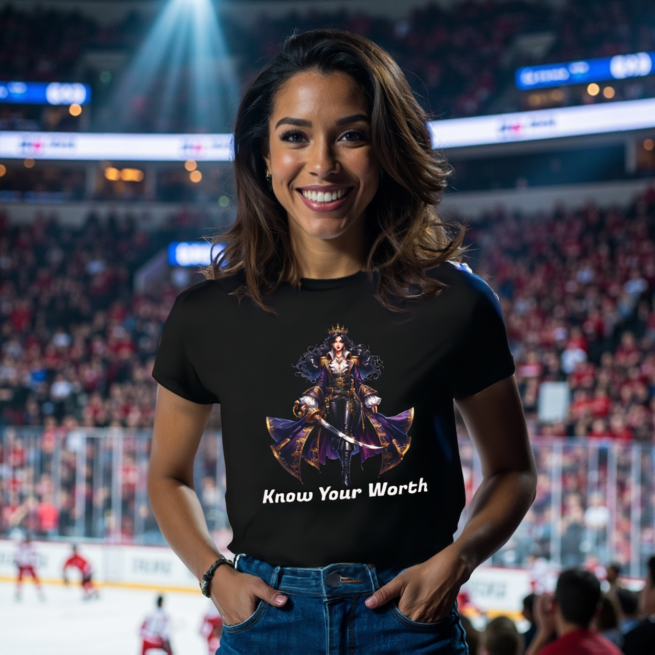 Know Your Worth Motivational Graphic T-Shirt by Roger Sampson product thumbnail image