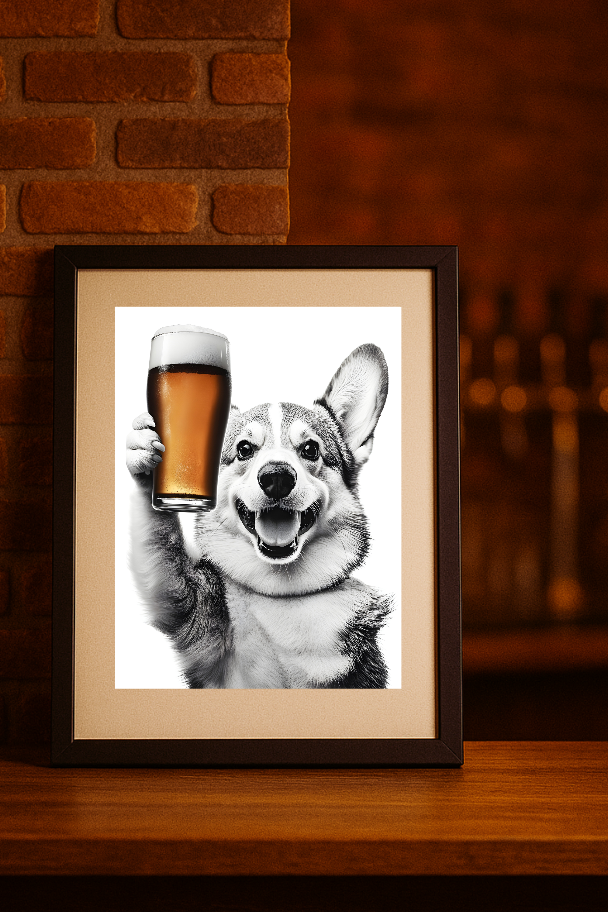 Corgi Holding Beer Poster - Funny Wall Art Print Corgi Holding Beer Poster - Funny Wall Art Print