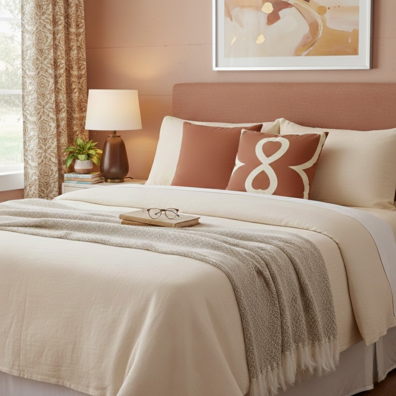 Terracotta EL Line - Faux Suede Pillowcase product thumbnail image Terracotta EL Line - Faux Suede Pillowcase product thumbnail image