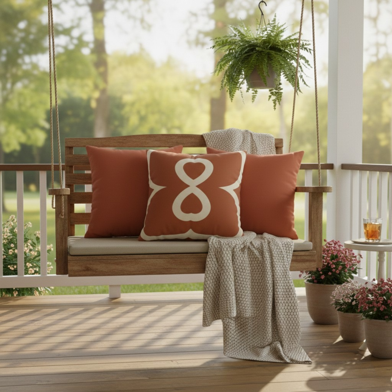 Terracotta EL Line - Faux Suede Pillowcase