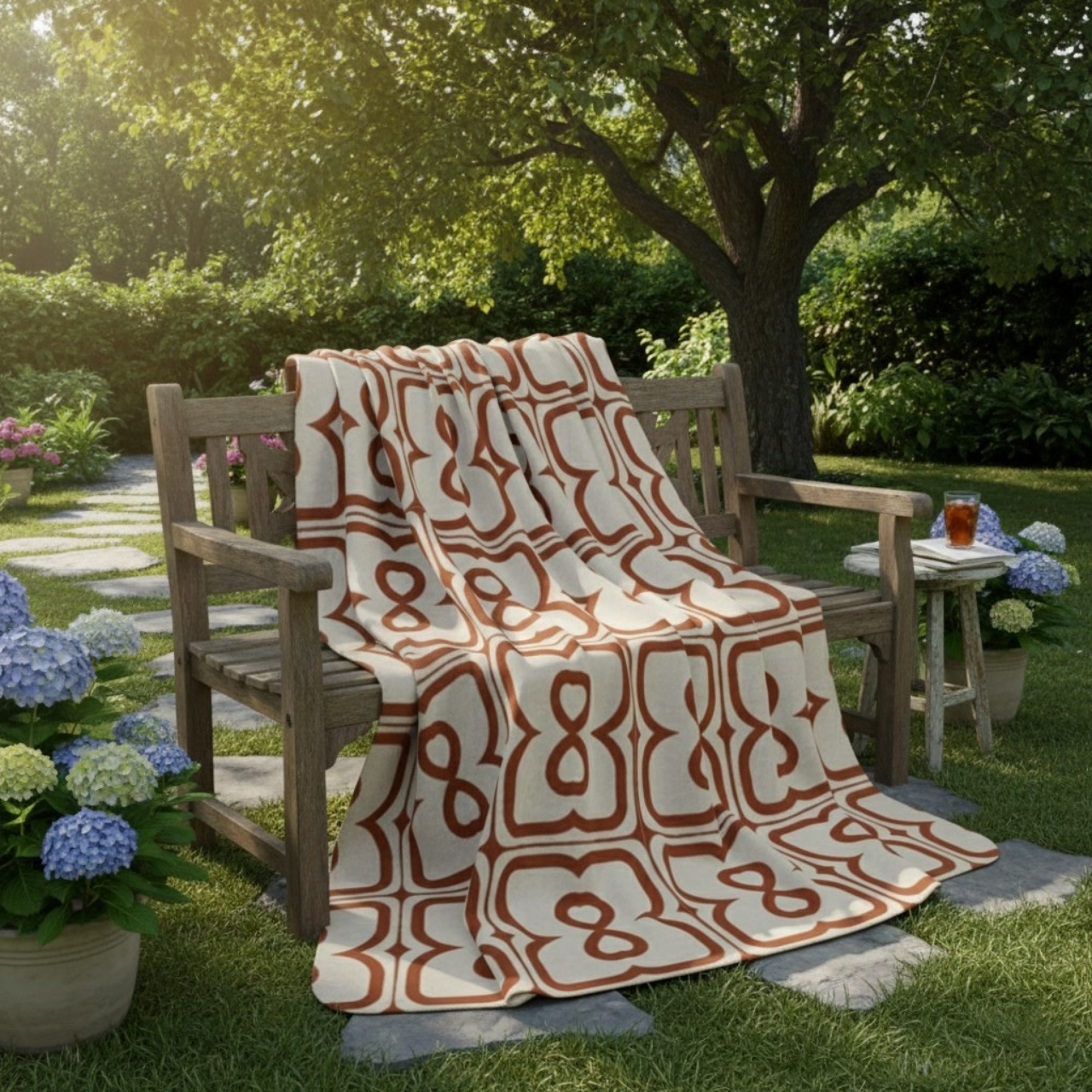 Terracotta EL Line - Velveteen Plush Blanket product thumbnail image Terracotta EL Line - Velveteen Plush Blanket product thumbnail image